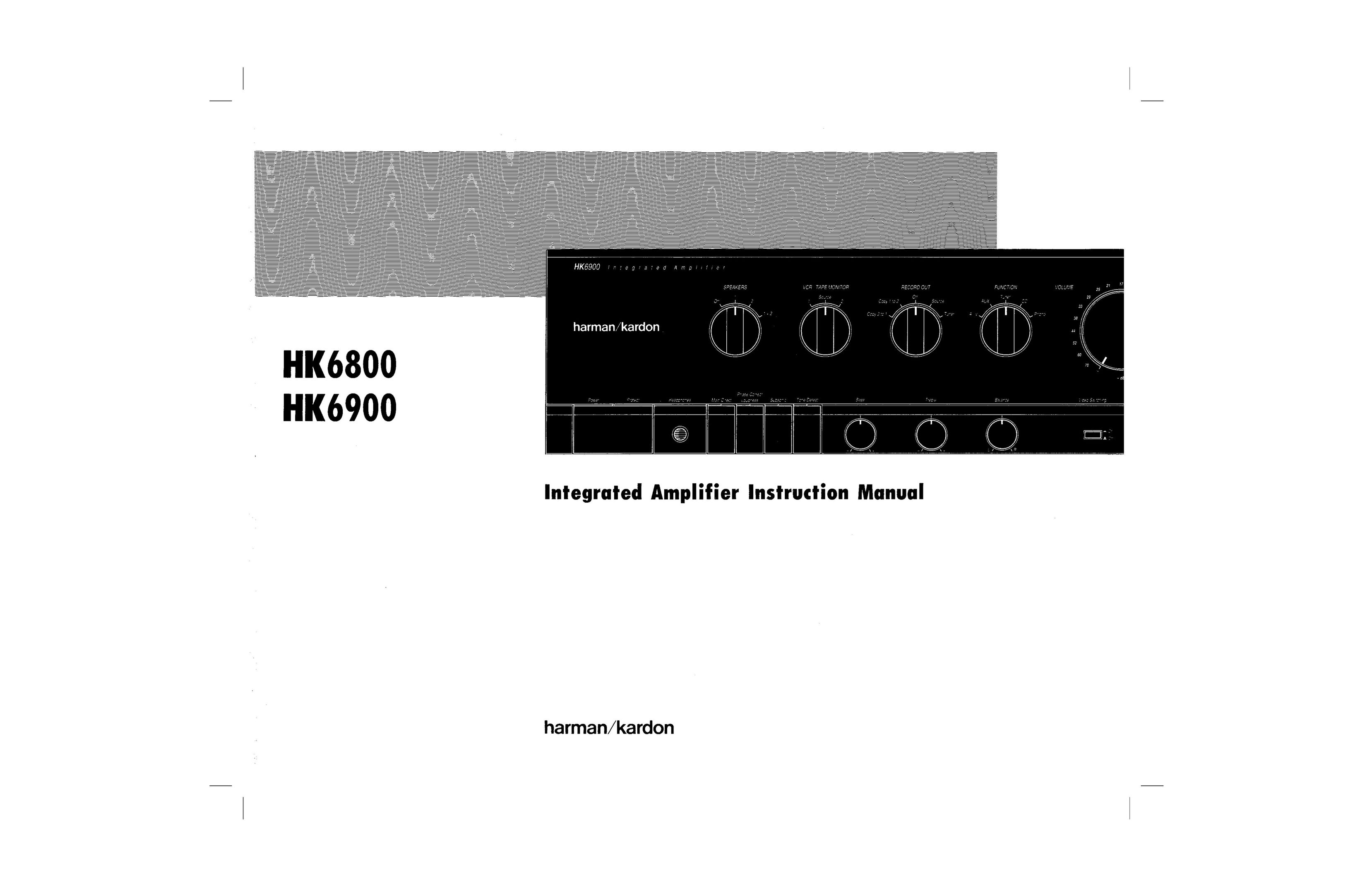 Harman-Kardon HK6900 Home Theater System User Manual