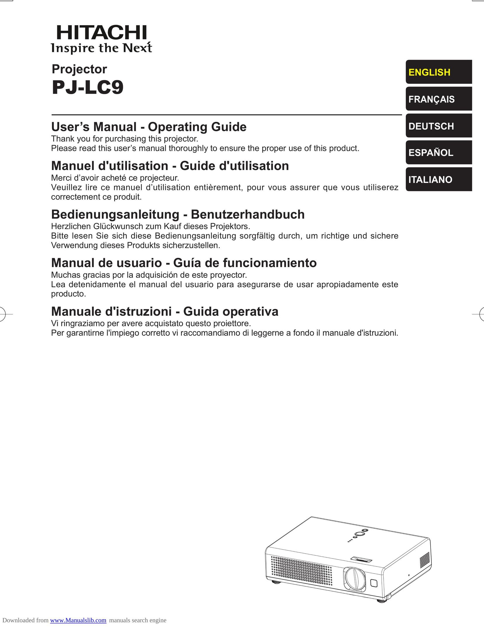 Hitachi PJ-LC9 Home Theater System User Manual