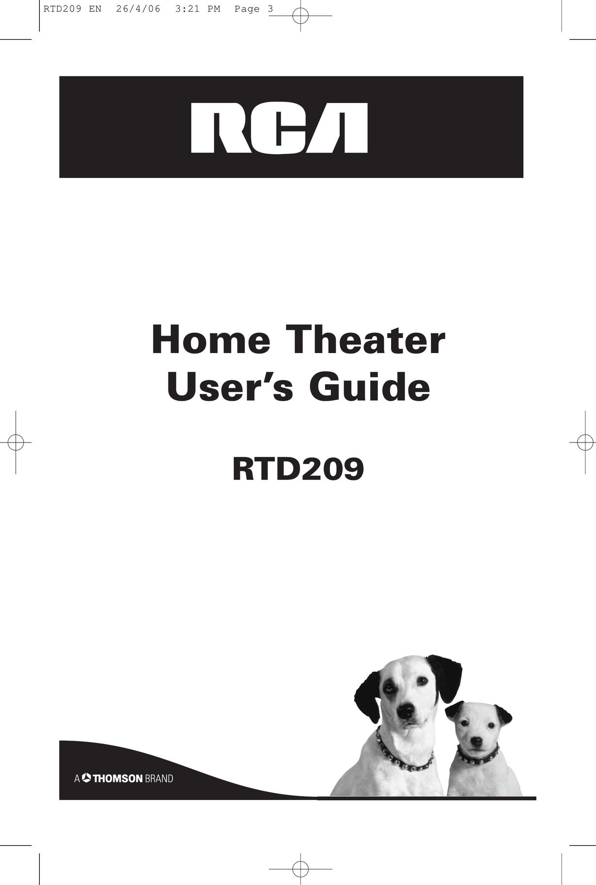 Home Theater Direct RTD209 Home Theater System User Manual