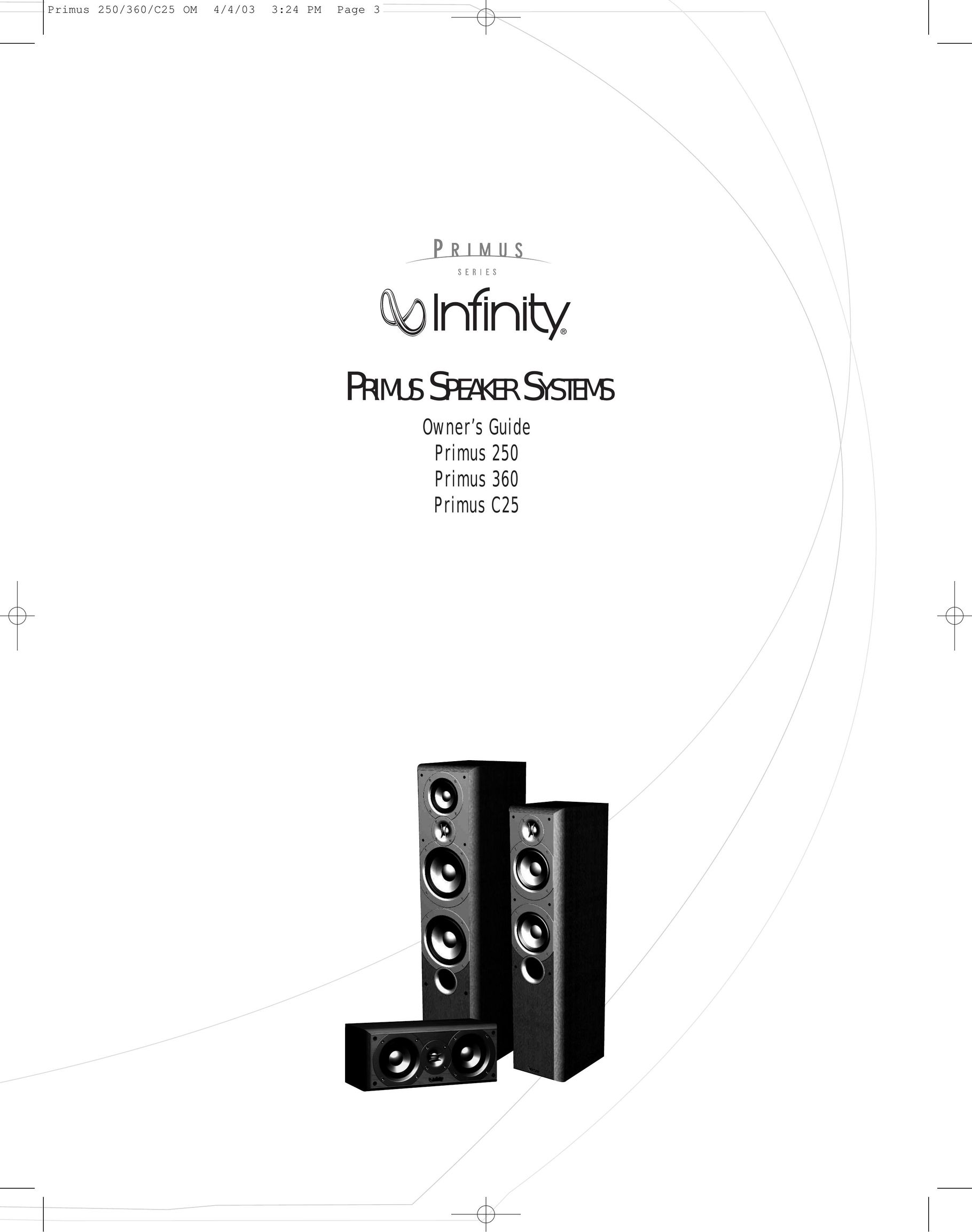 Infinity C25 Home Theater System User Manual