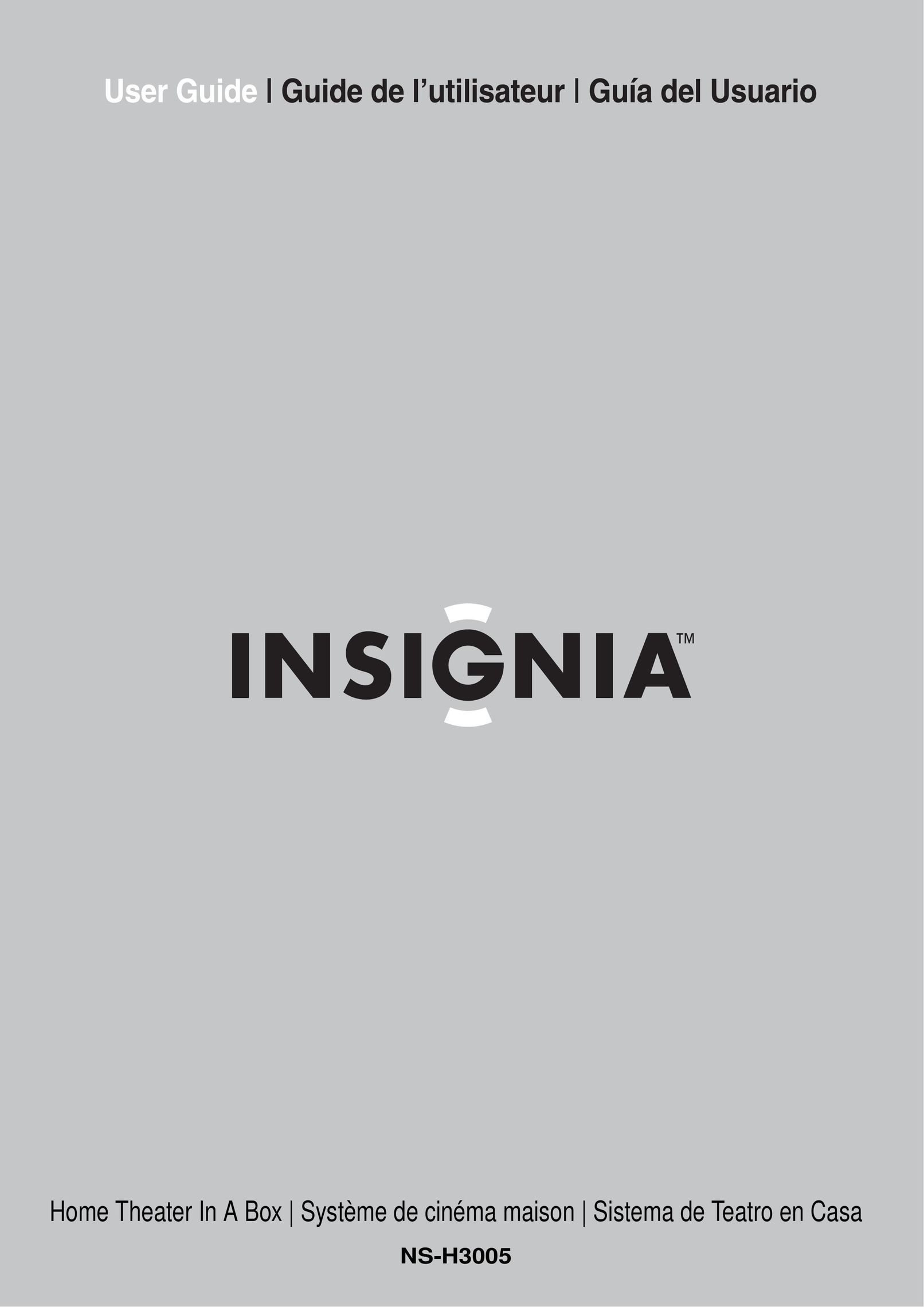 Insignia NS-H3005 Home Theater System User Manual