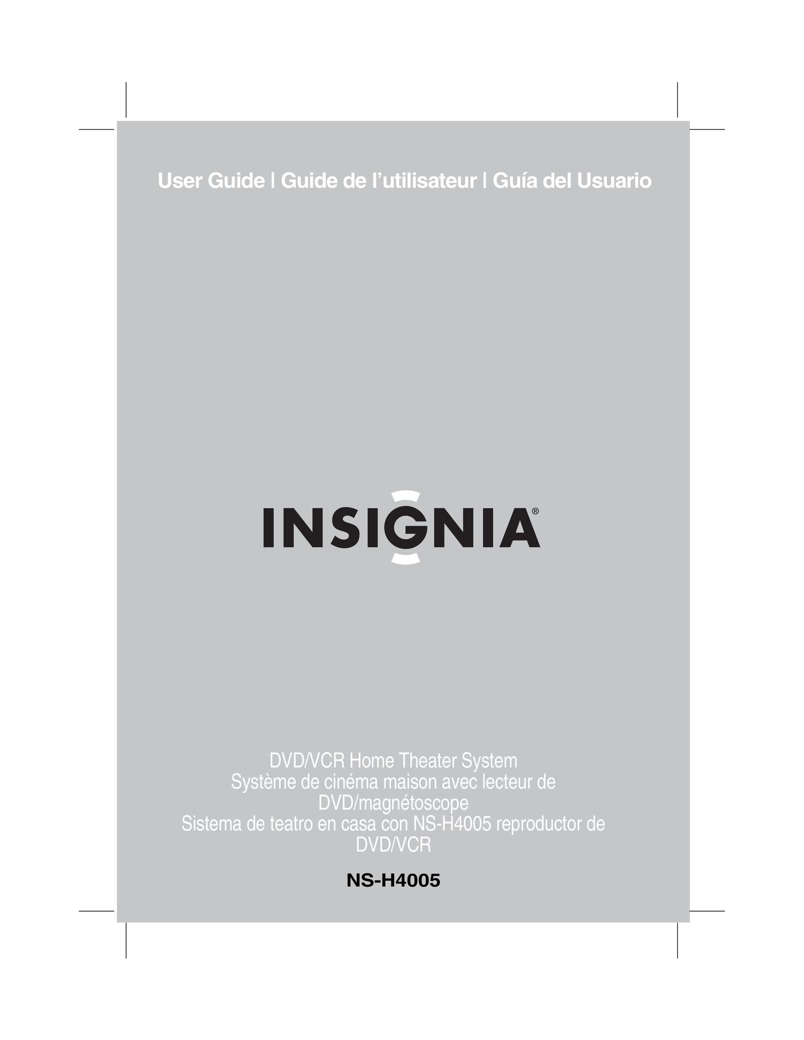 Insignia NS-H4005 Home Theater System User Manual