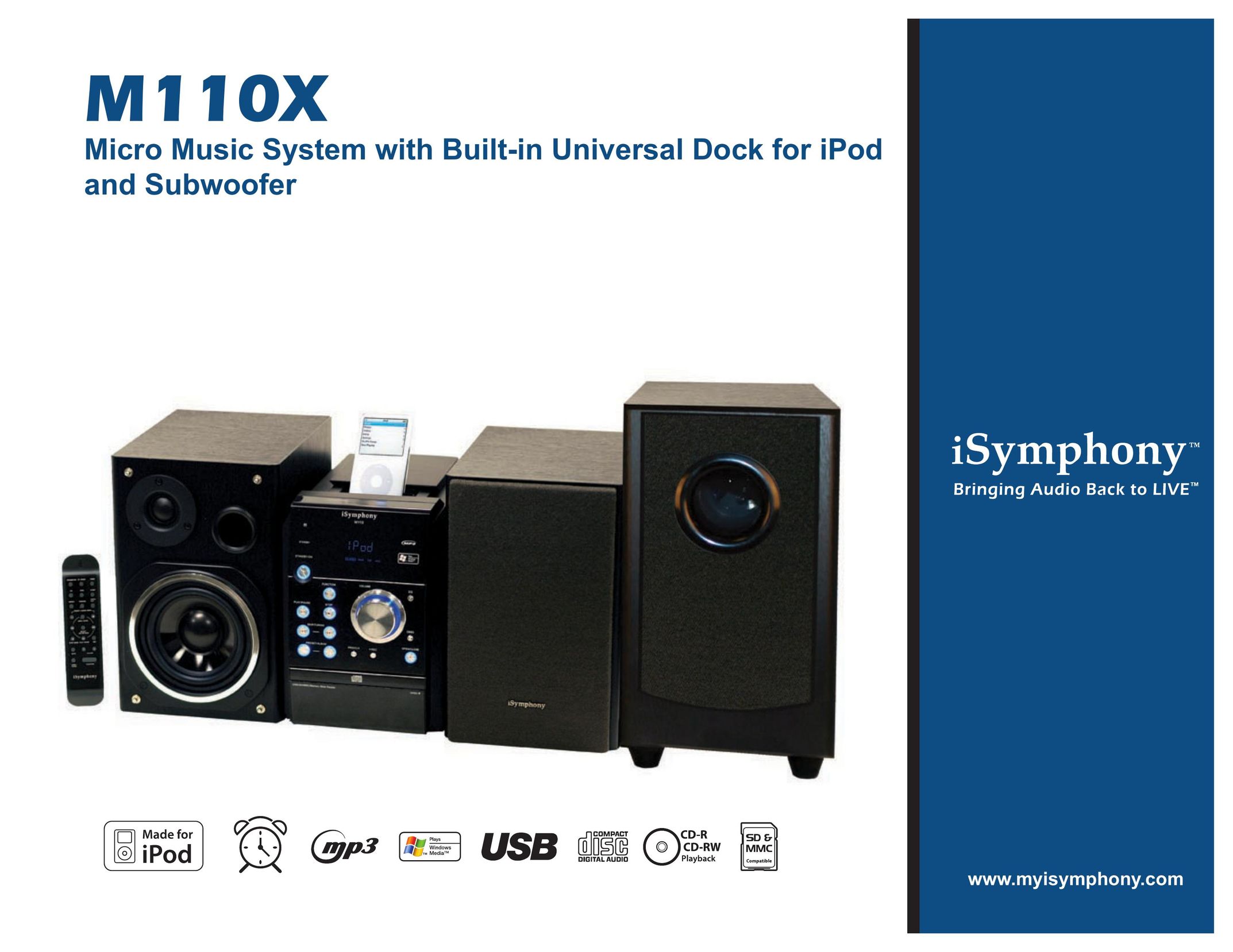 iSymphony M110X Home Theater System User Manual