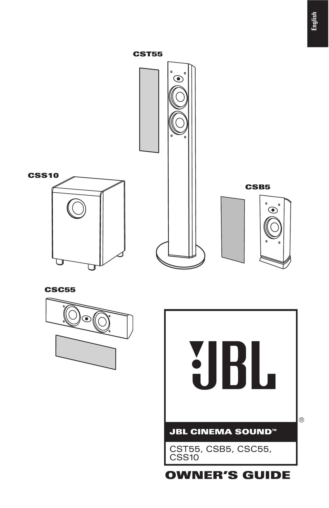 JBL CS1500 Home Theater System User Manual