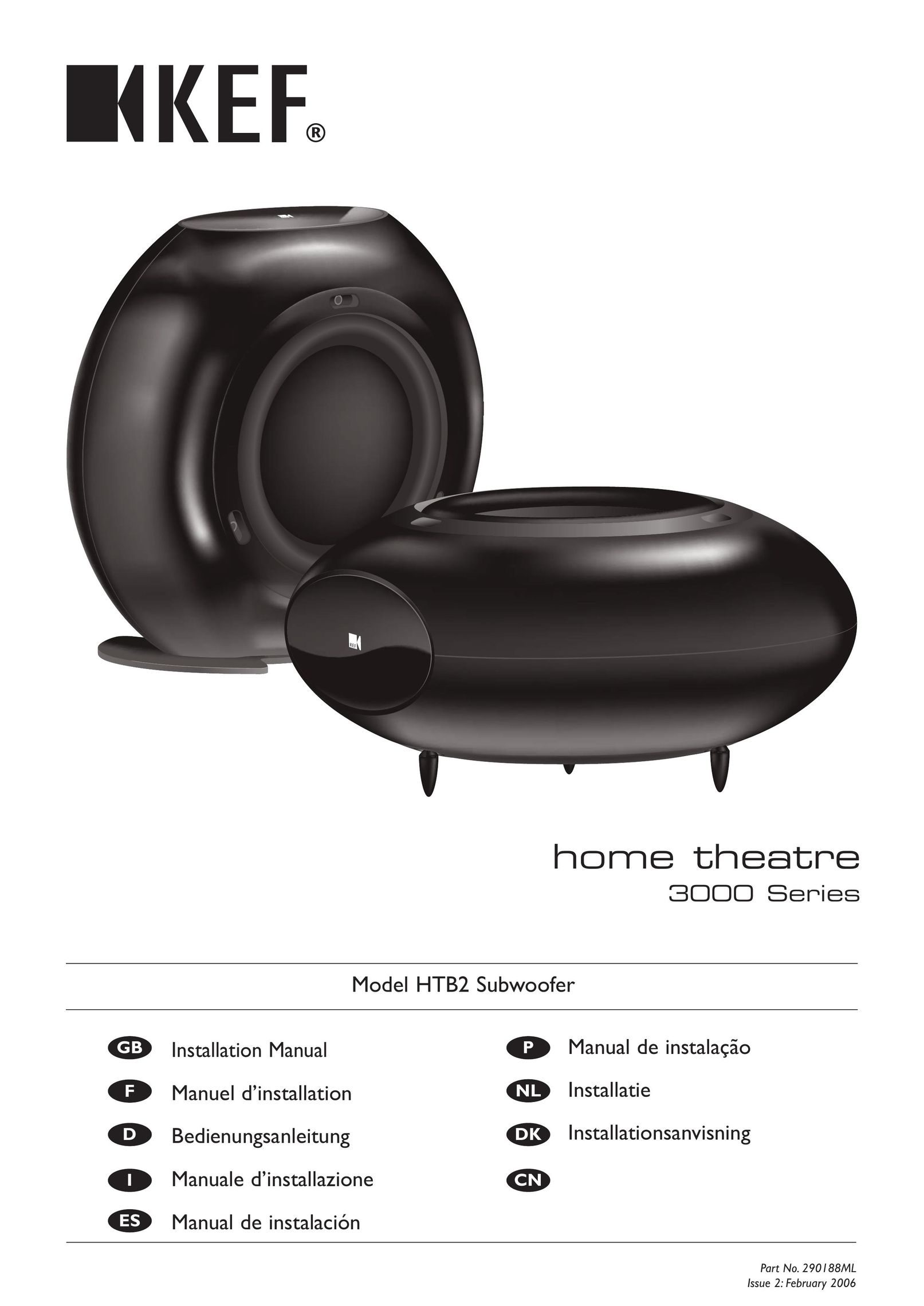 KEF Audio HTB2 Home Theater System User Manual
