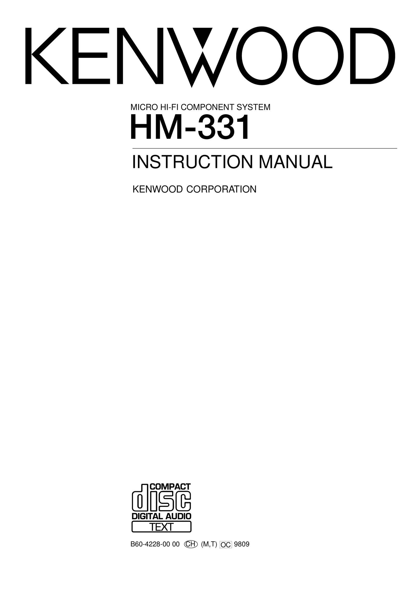 Kenwood HM-331 Home Theater System User Manual