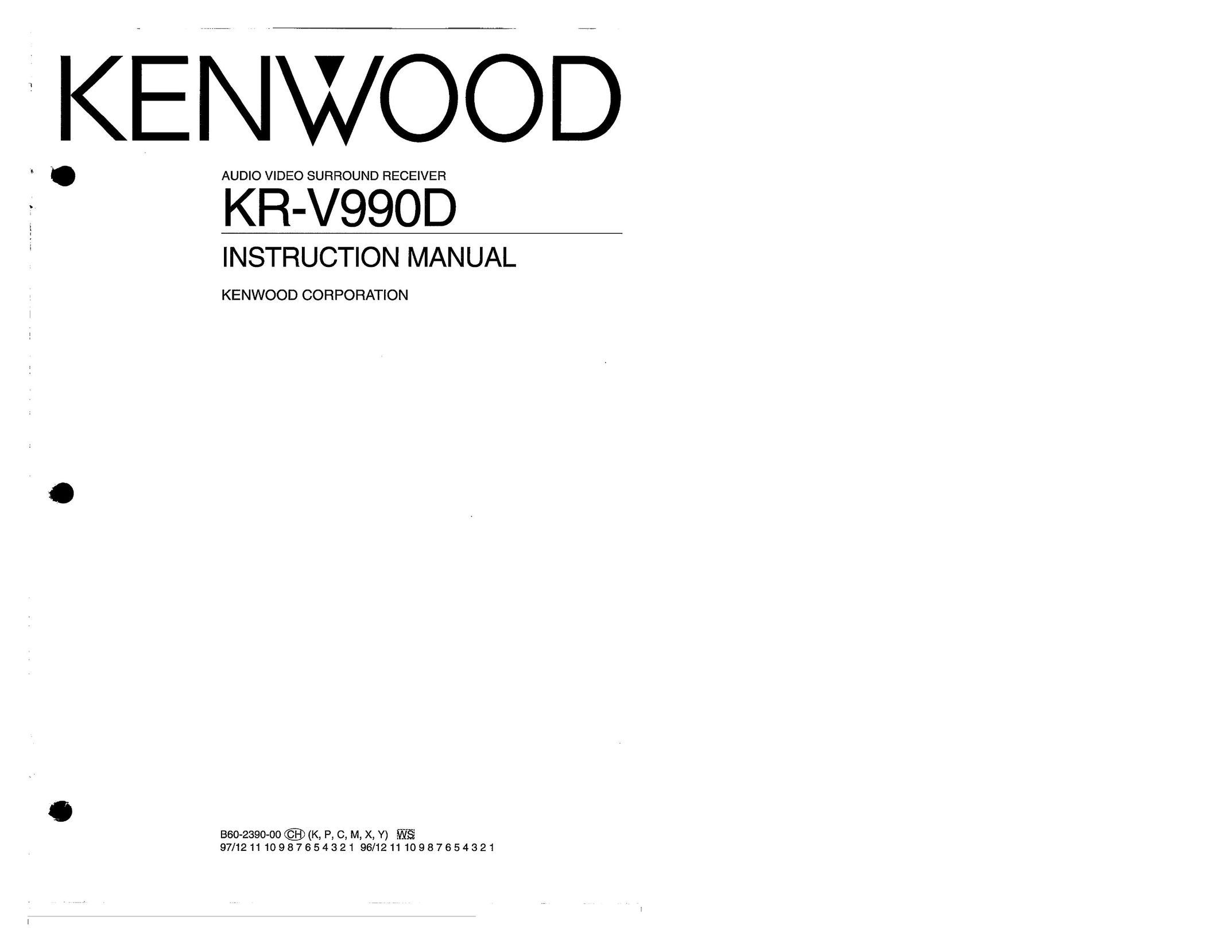 Kenwood KR-V990D Home Theater System User Manual