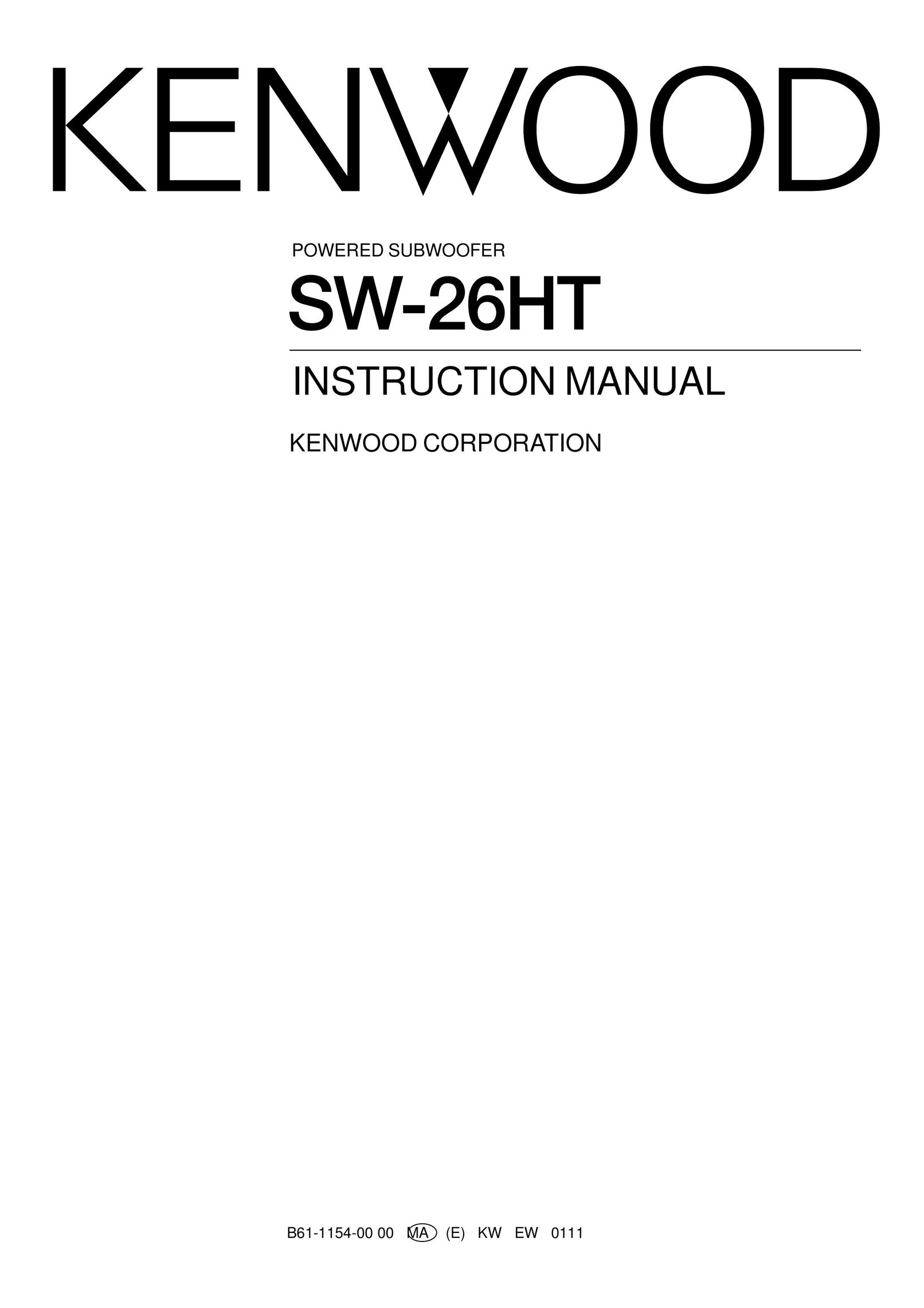 Kenwood SW-26HT Home Theater System User Manual