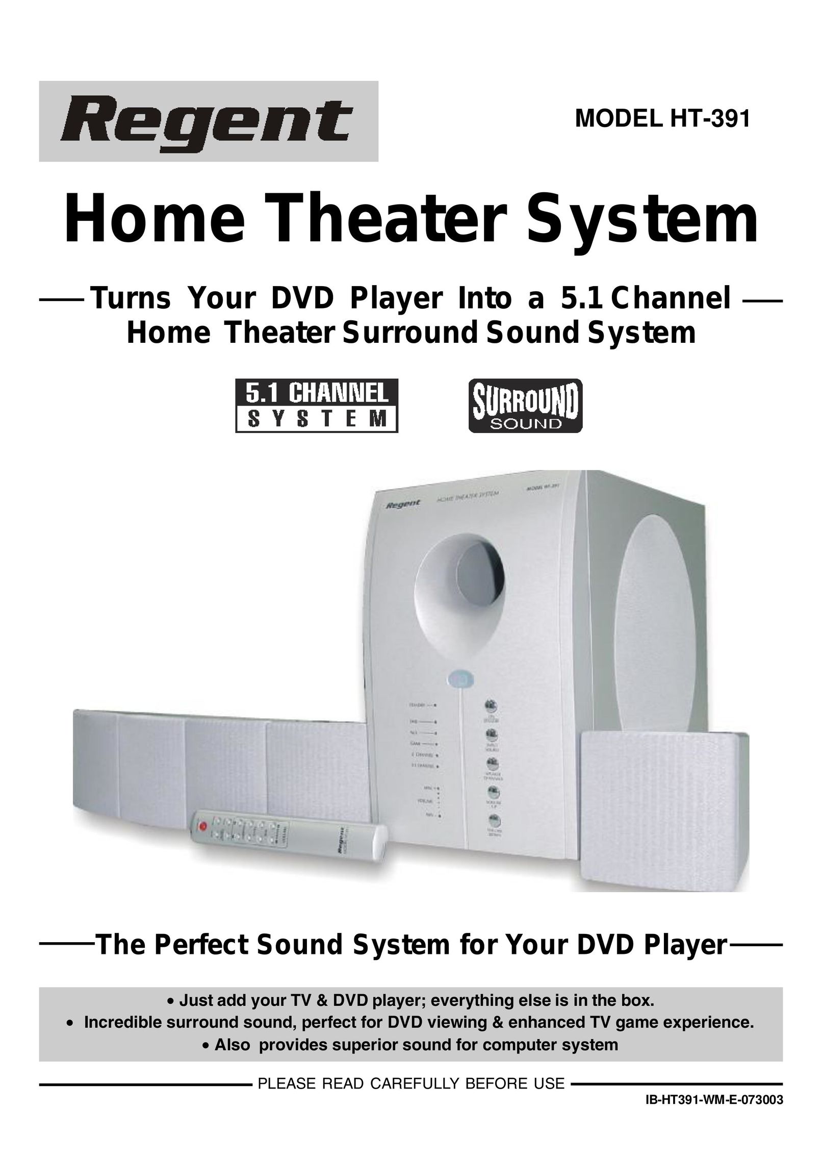 Lenoxx Electronics HT-391 Home Theater System User Manual