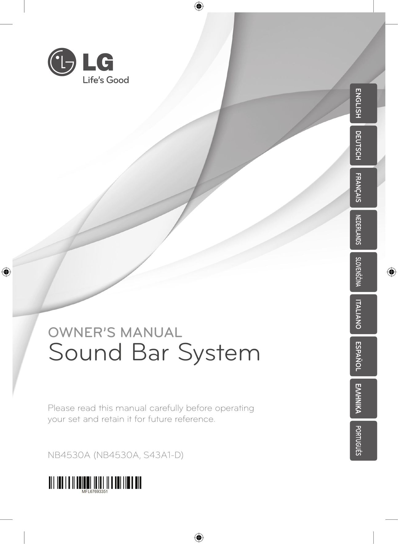 LG Electronics S43A1-D Home Theater System User Manual