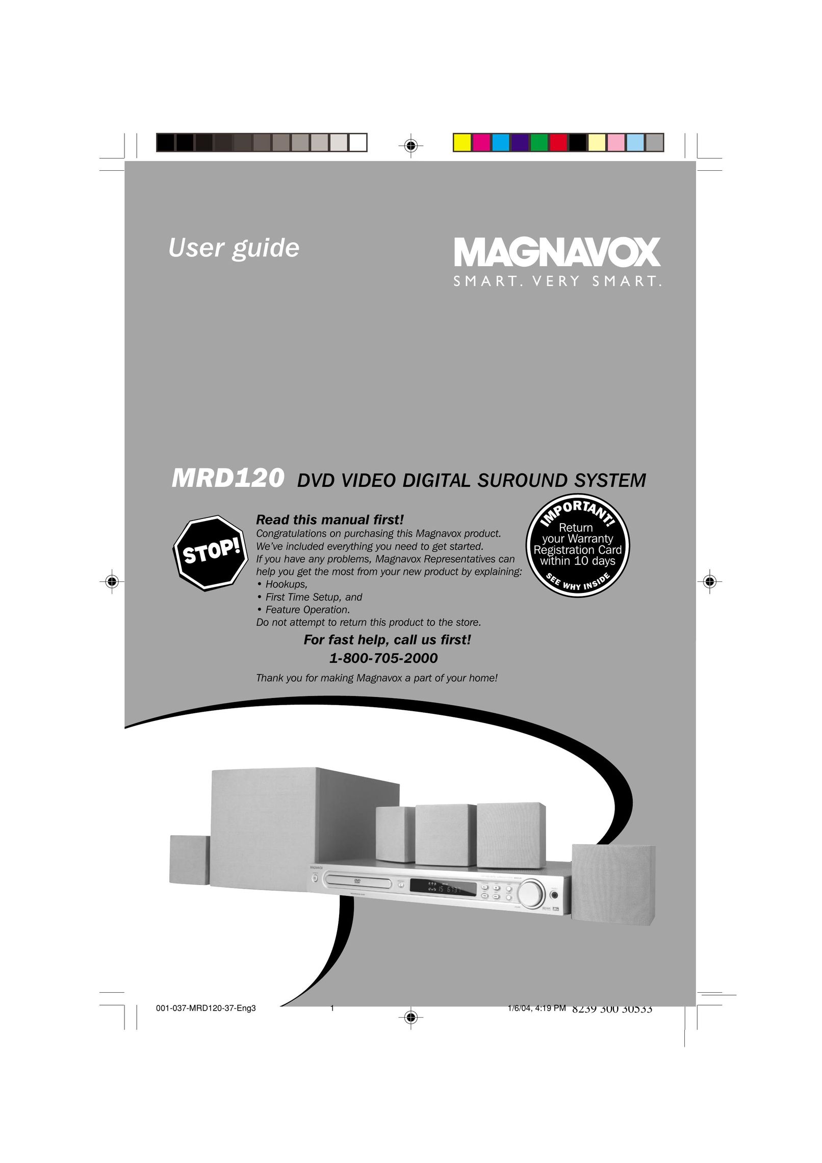 Magnavox mrd120 Home Theater System User Manual