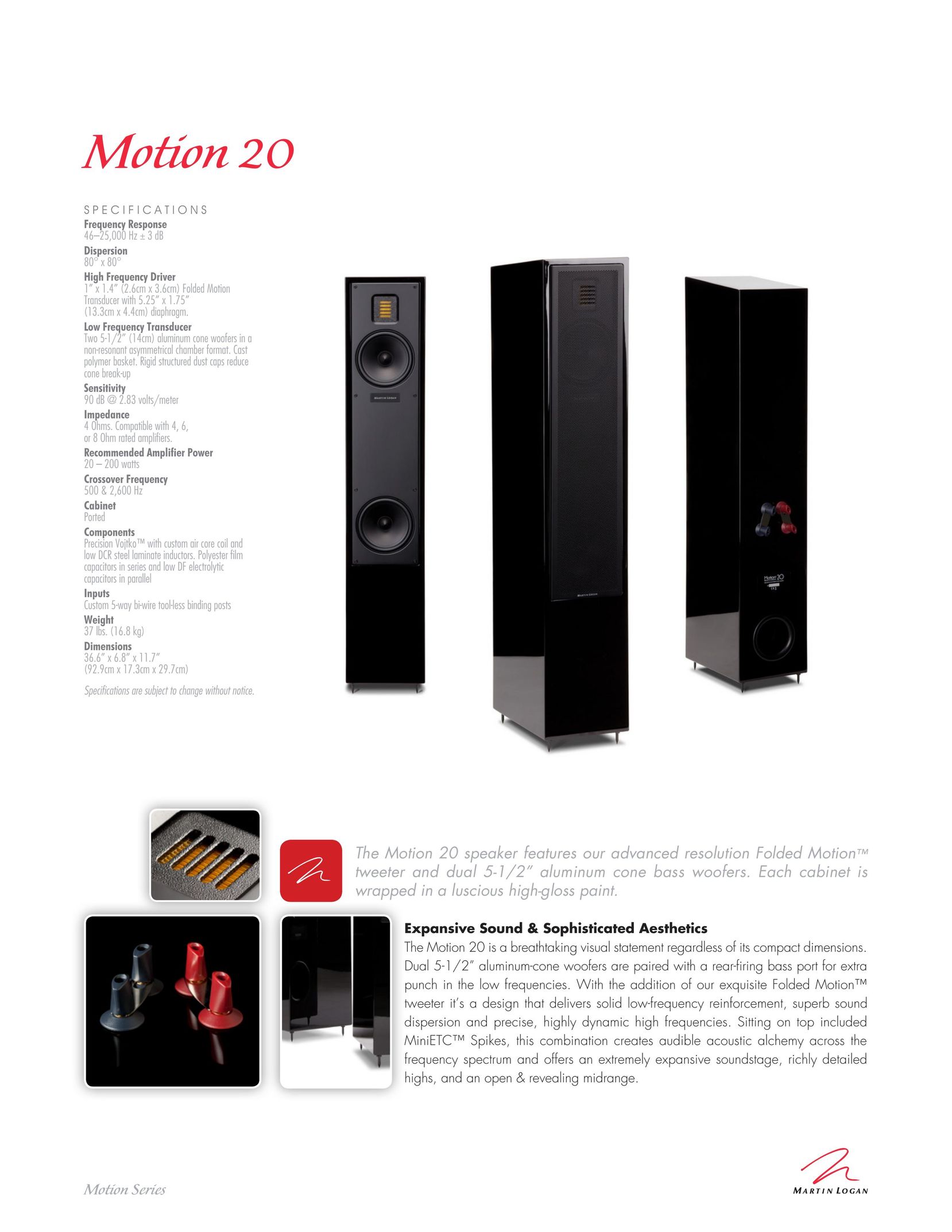 MartinLogan 20 Home Theater System User Manual