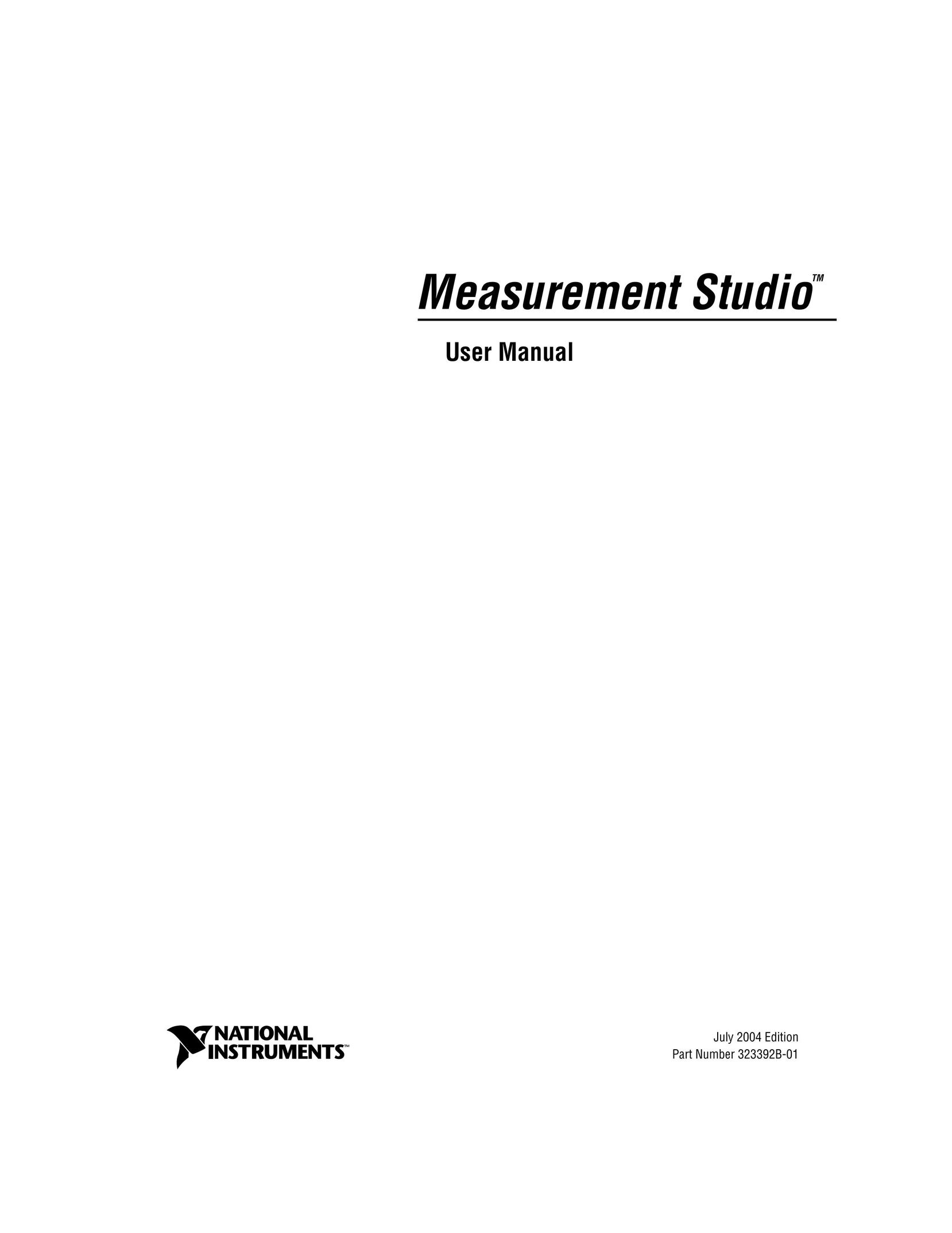National Instruments Measurement Studio Home Theater System User Manual