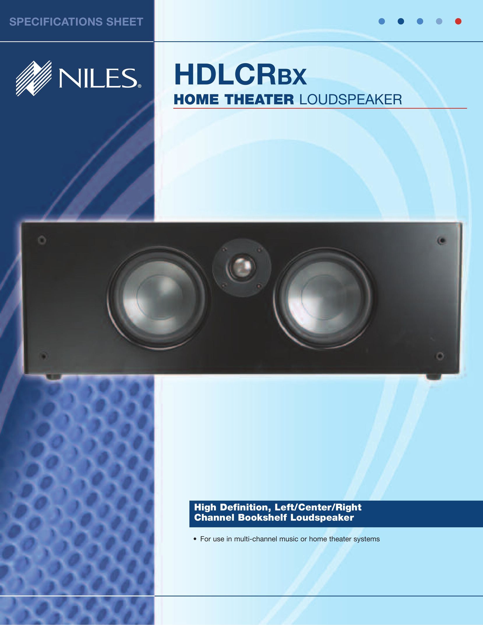 Niles Audio HDLCRBX Home Theater System User Manual