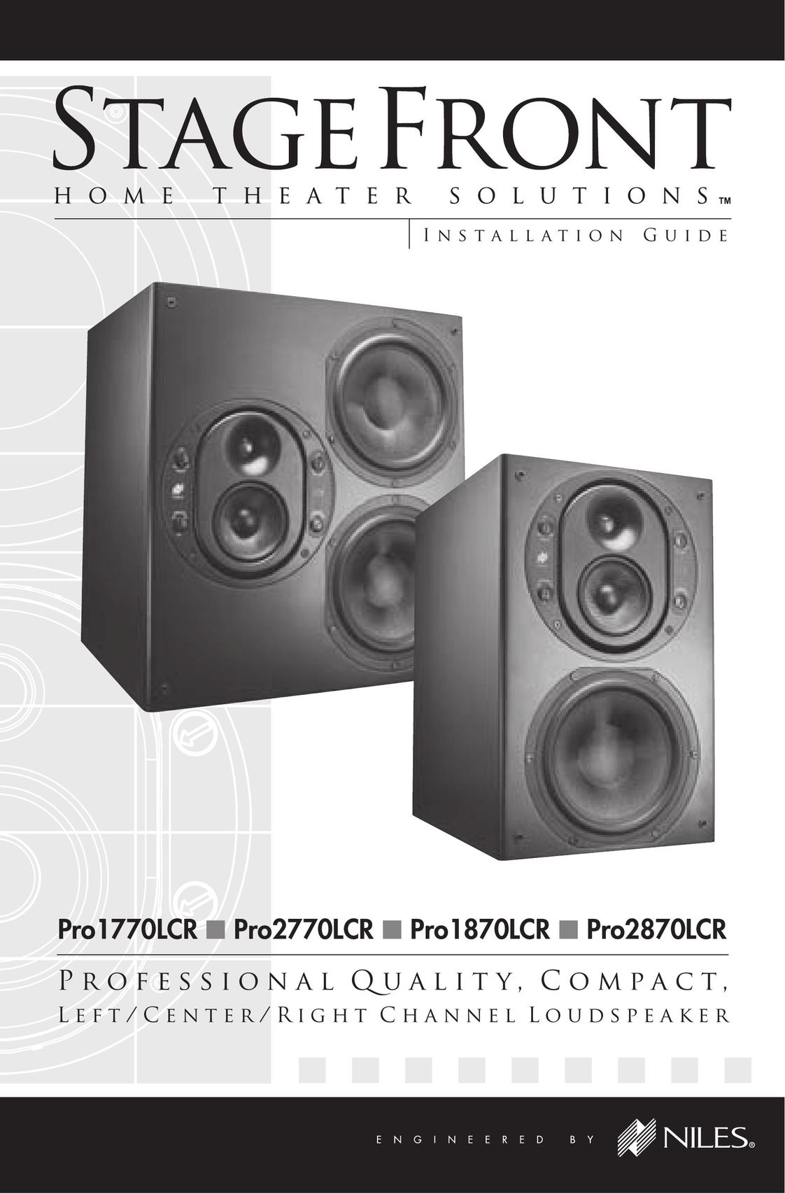 Niles Audio PRO1770LCR Home Theater System User Manual