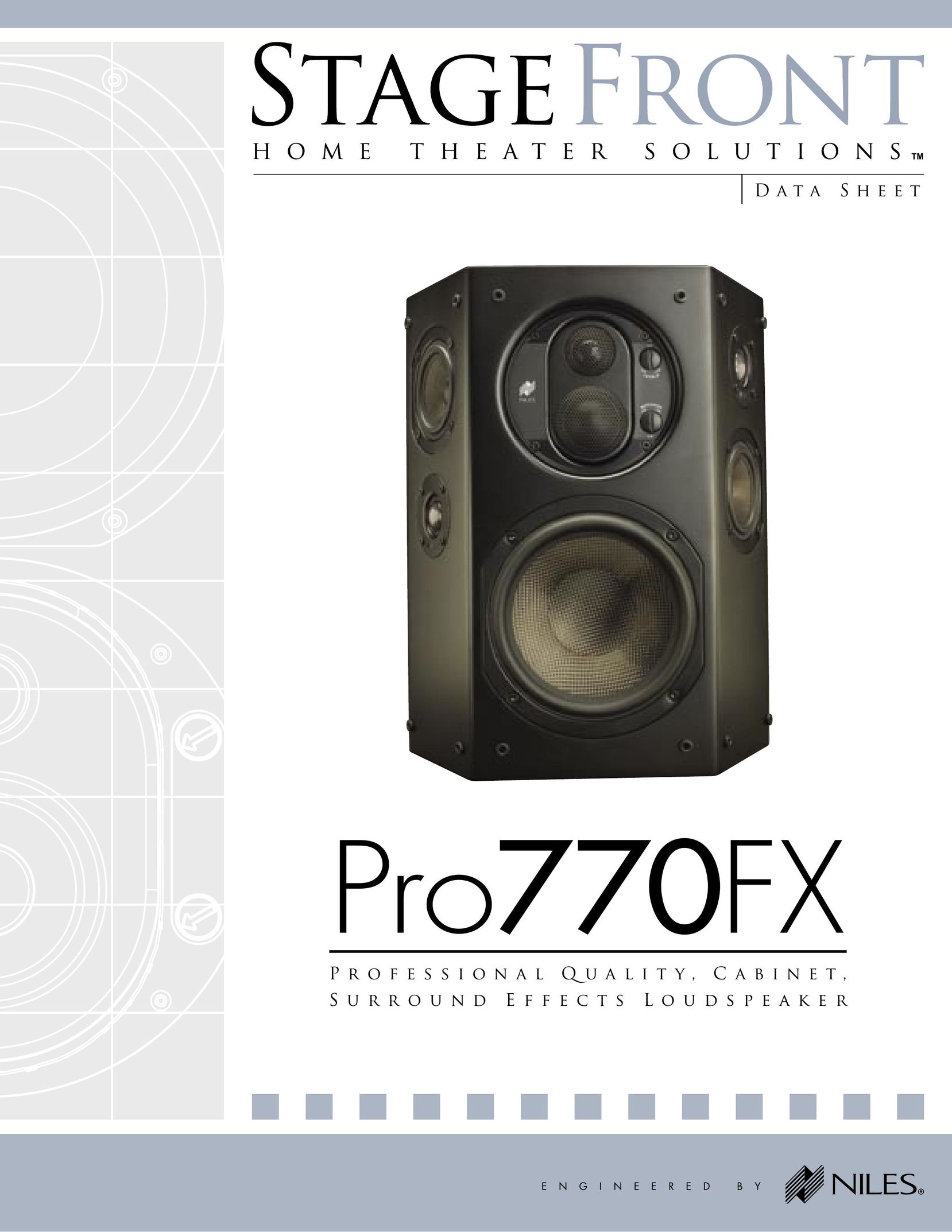 Niles Audio Pro770FX Home Theater System User Manual