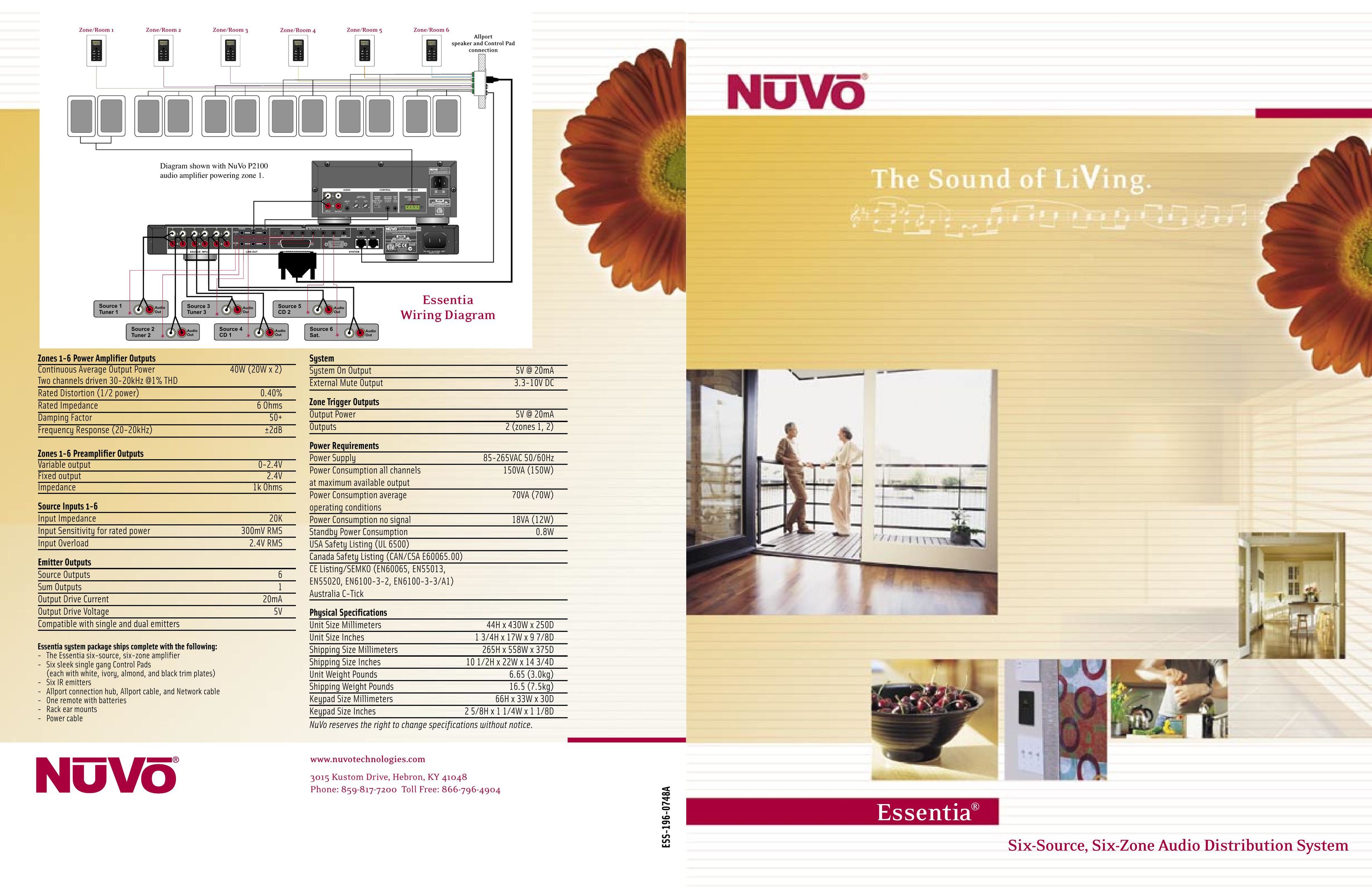 Nuvo NV-E6GM Home Theater System User Manual