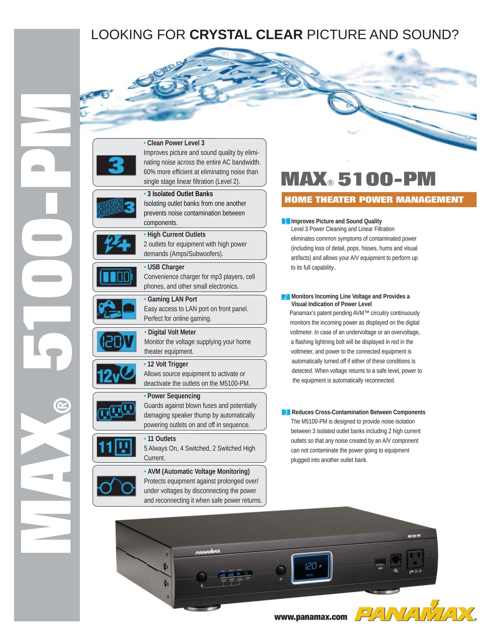 Panamax MAX 5100-PM Home Theater System User Manual