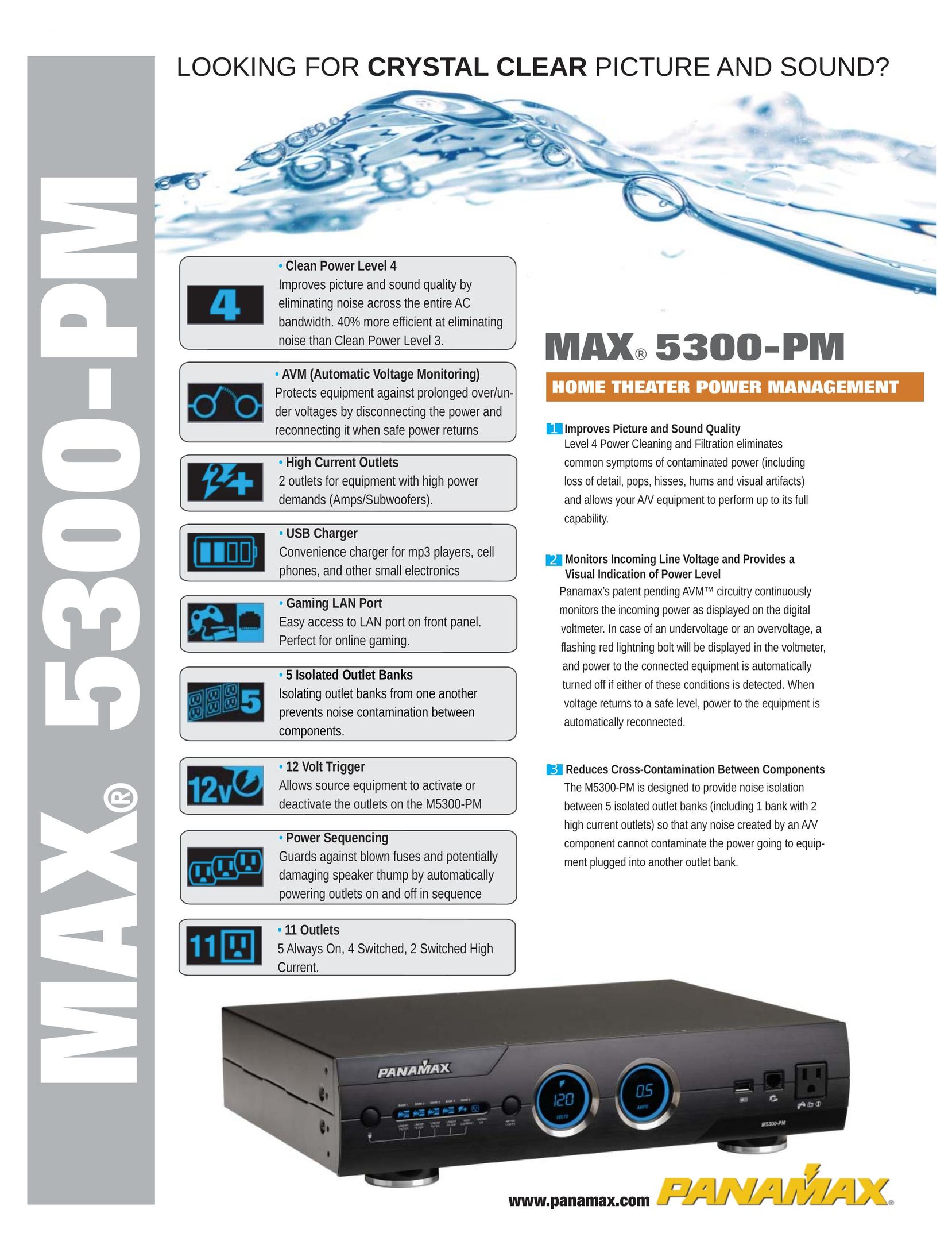 Panamax MAX 5300-PM Home Theater System User Manual