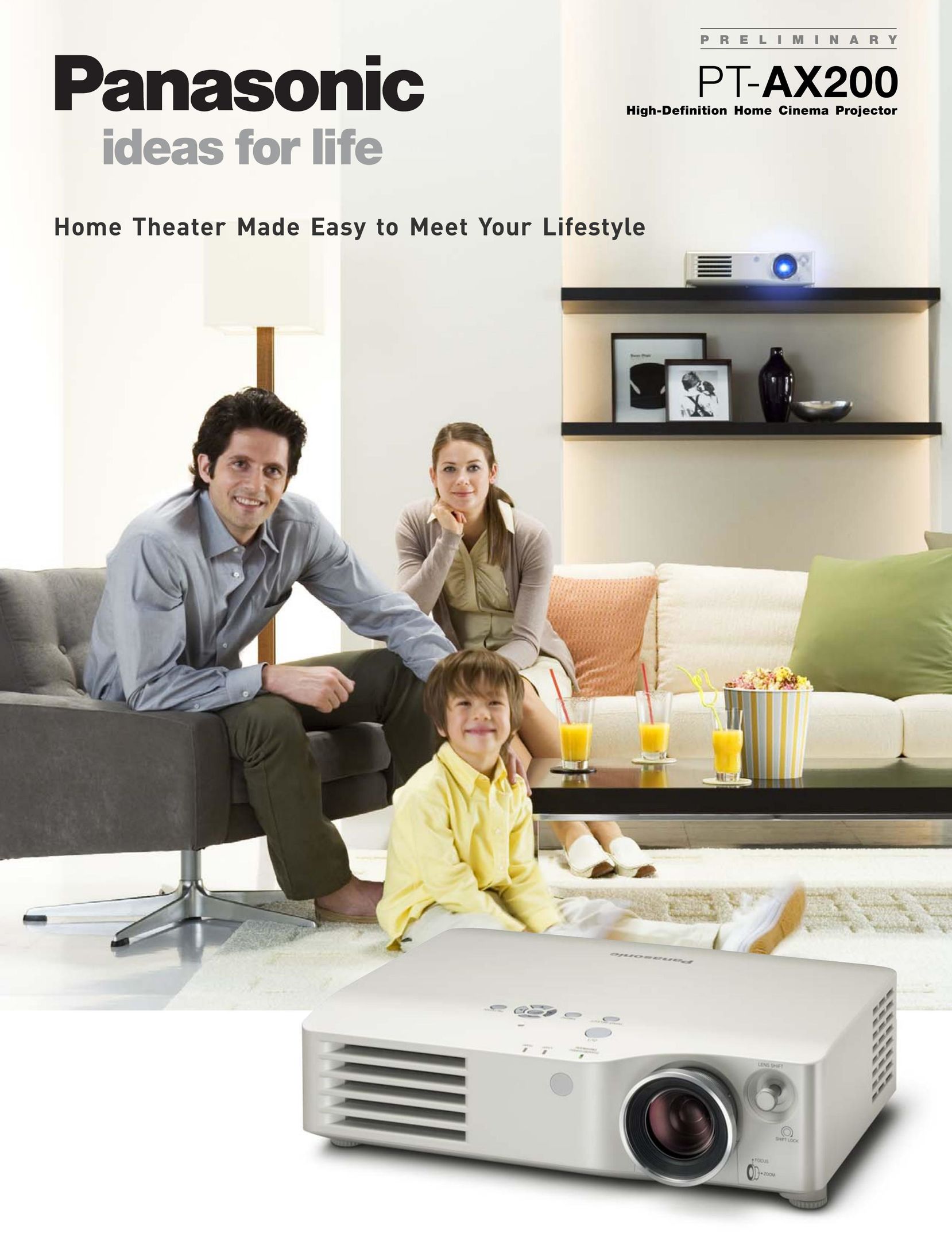 Panasonic PT-AX Home Theater System User Manual