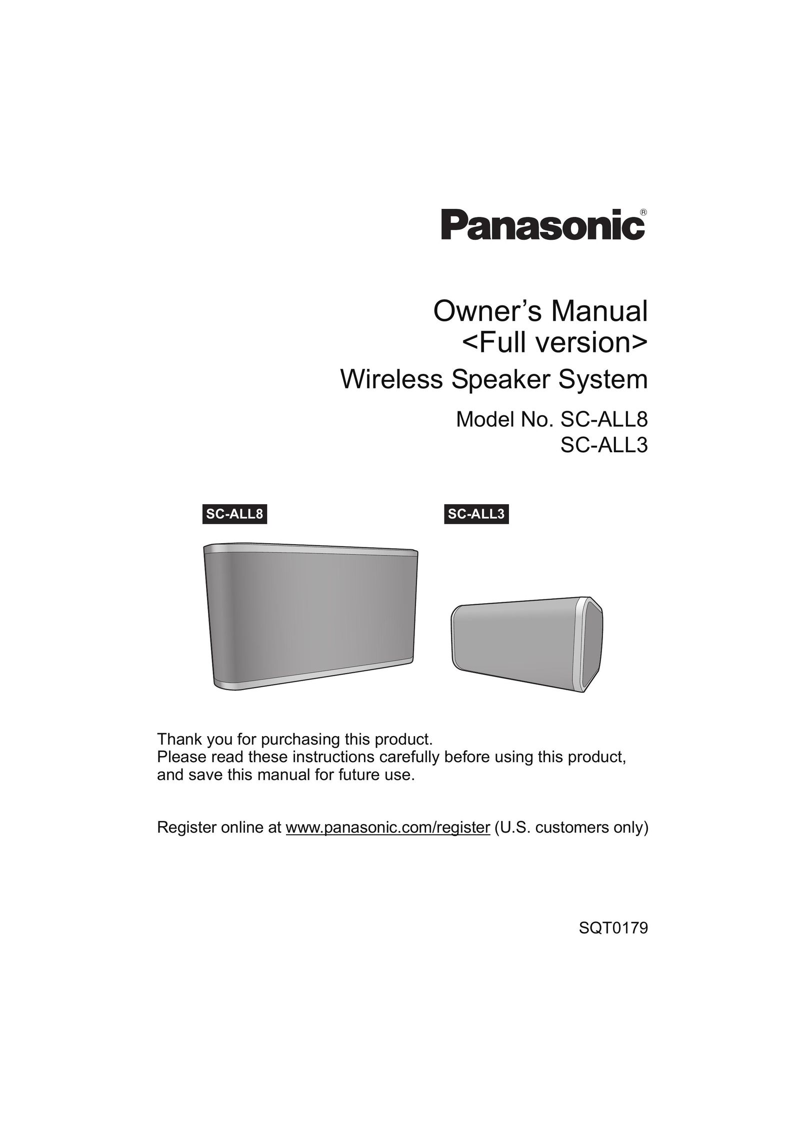 Panasonic SC-ALL3 Home Theater System User Manual