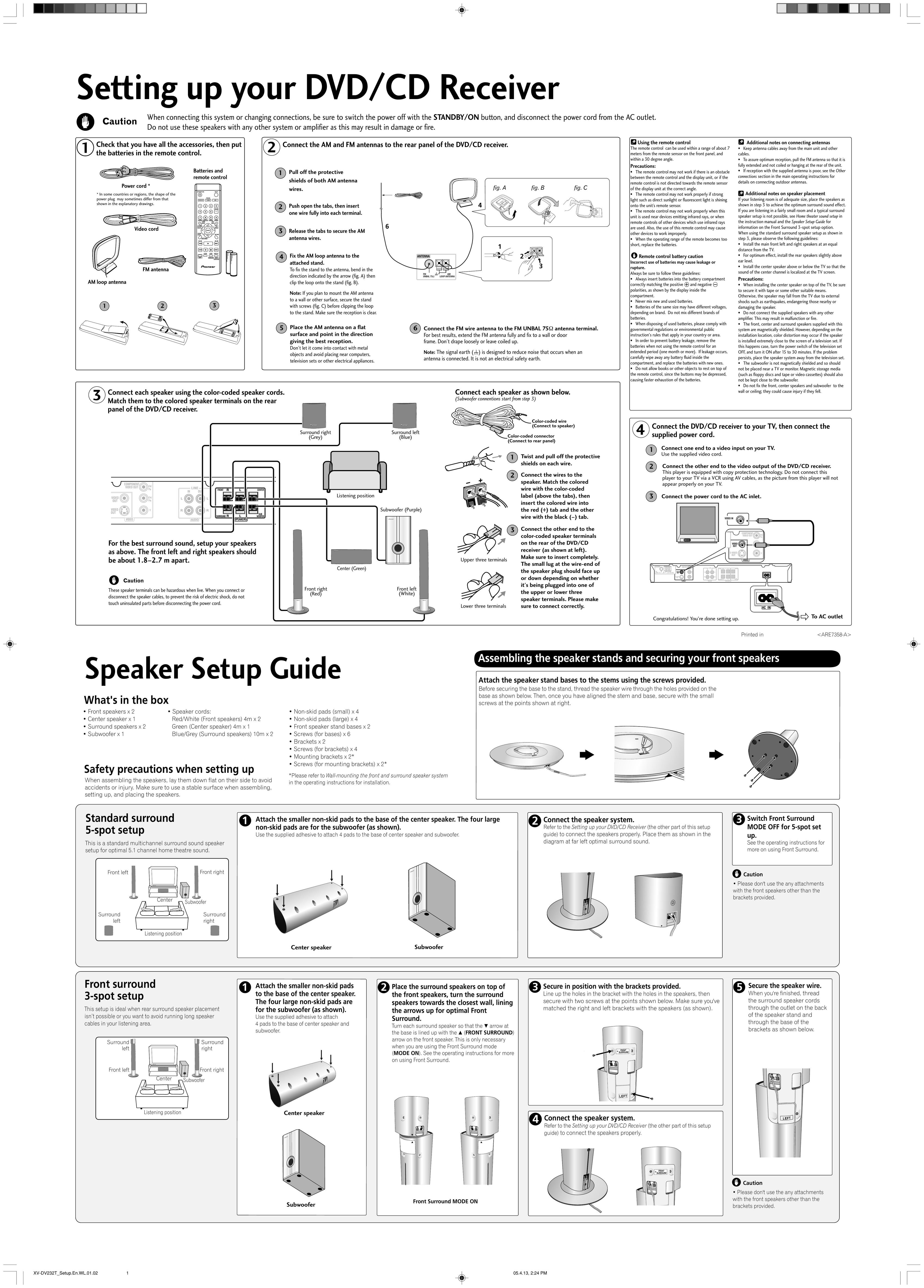 Pioneer HTZ232DVD Home Theater System User Manual