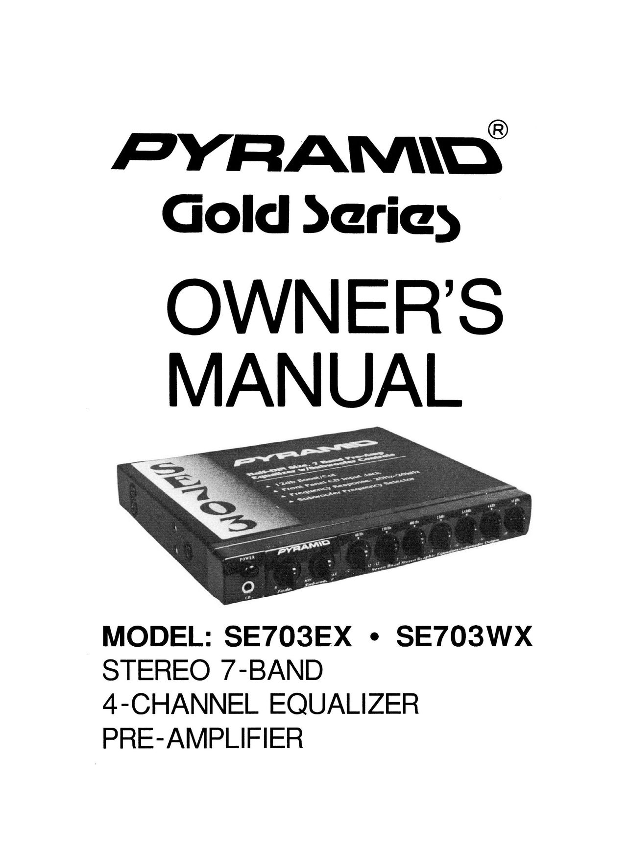 Pyramid Technologies SE703EX Home Theater System User Manual