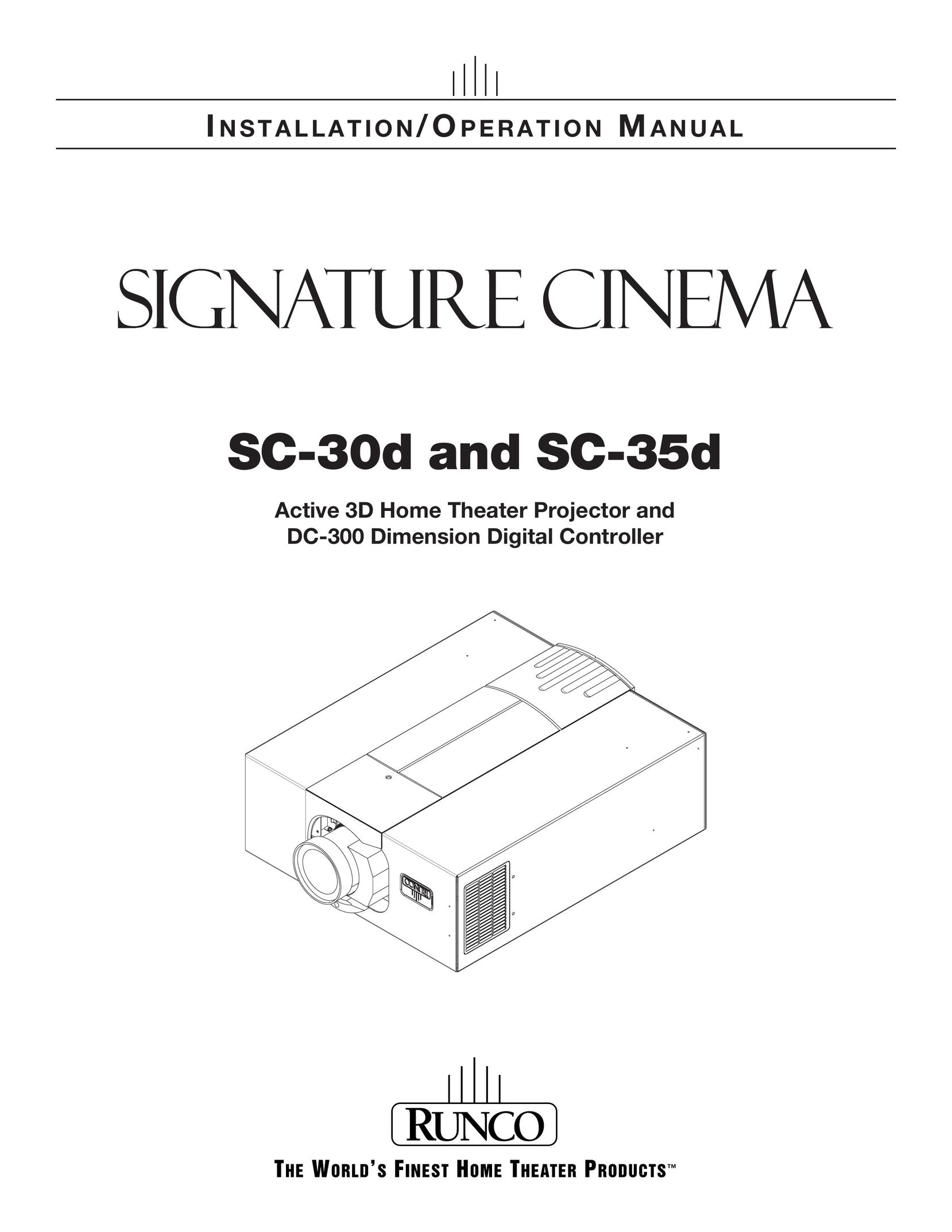 Runco SC-30d Home Theater System User Manual