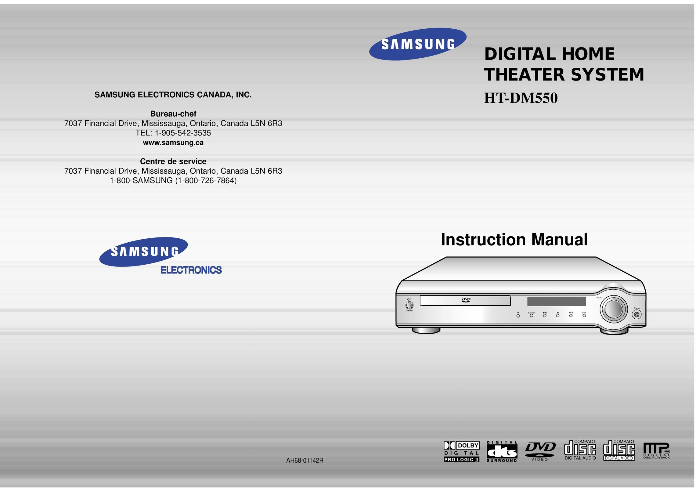 Samsung 20041112183630062 Home Theater System User Manual