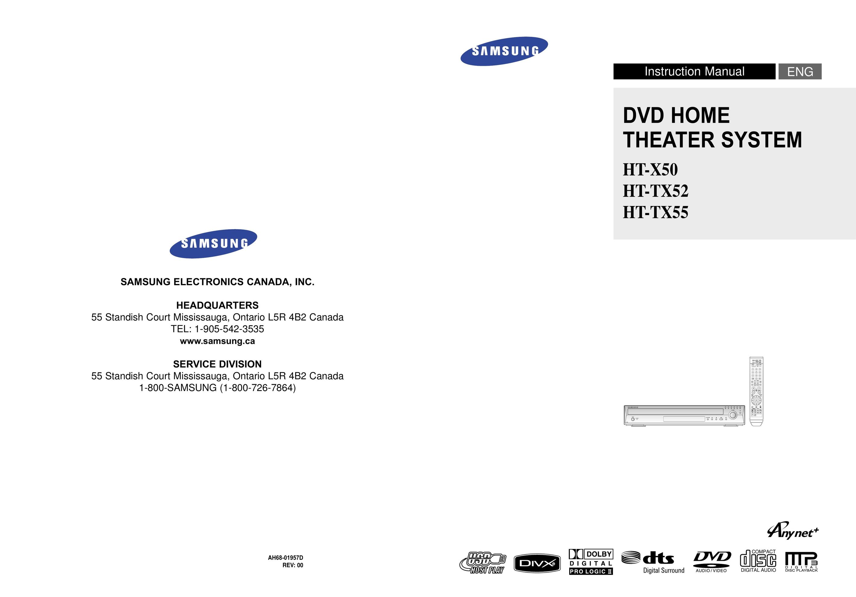 Samsung AH68-01957C Home Theater System User Manual