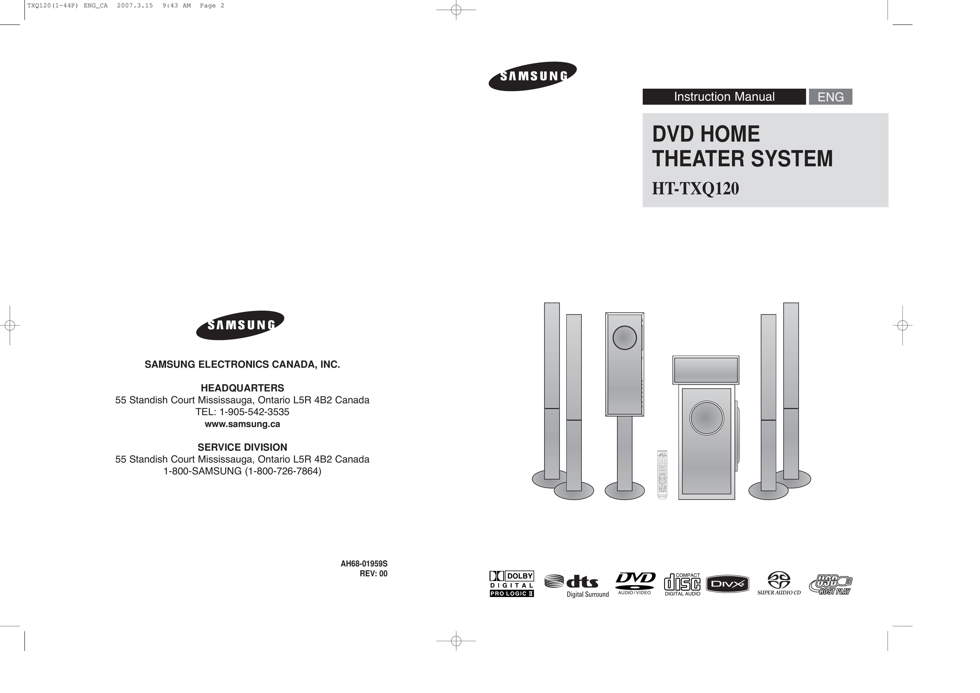 Samsung AH68-01959S Home Theater System User Manual