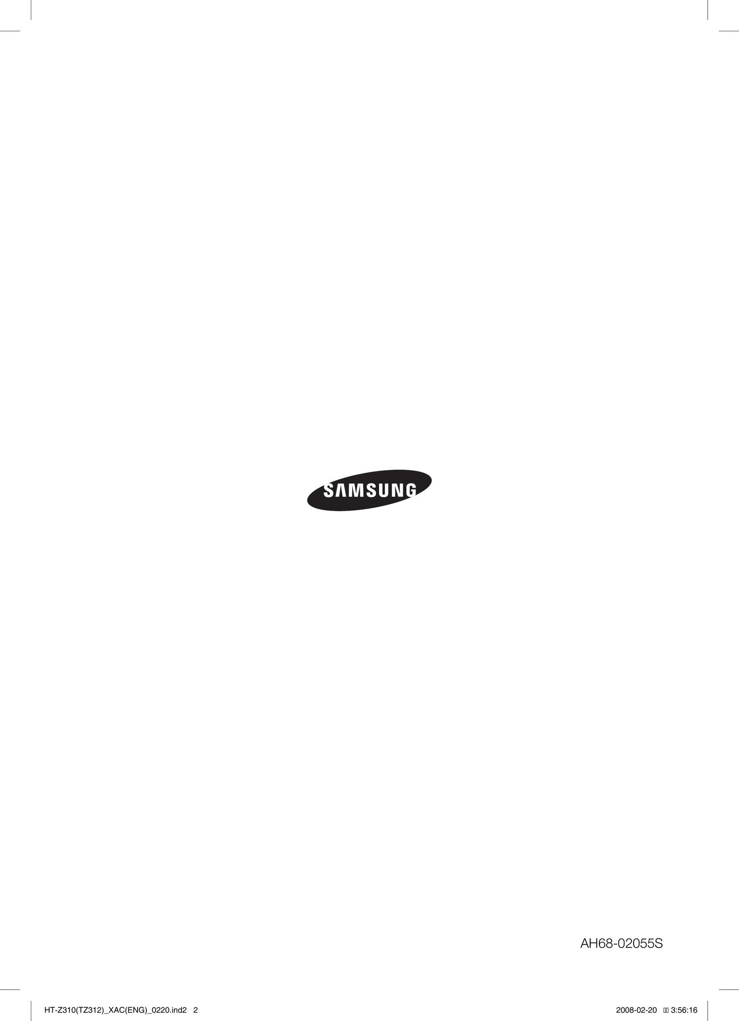 Samsung AH68-02055S Home Theater System User Manual