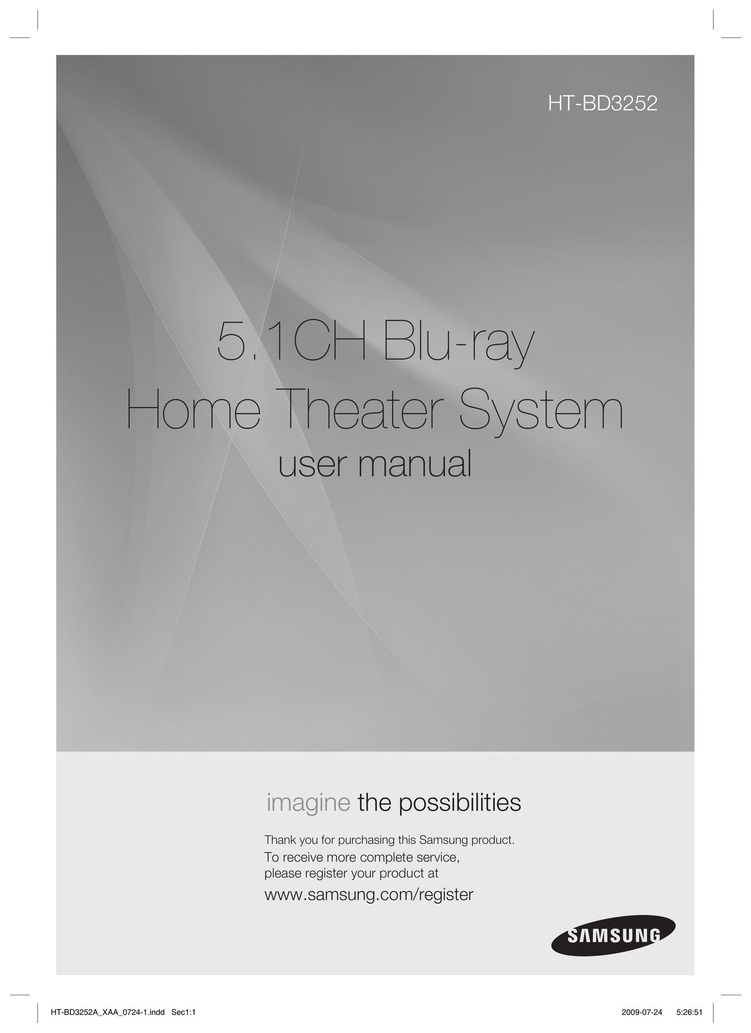 Samsung AH68-02231A Home Theater System User Manual