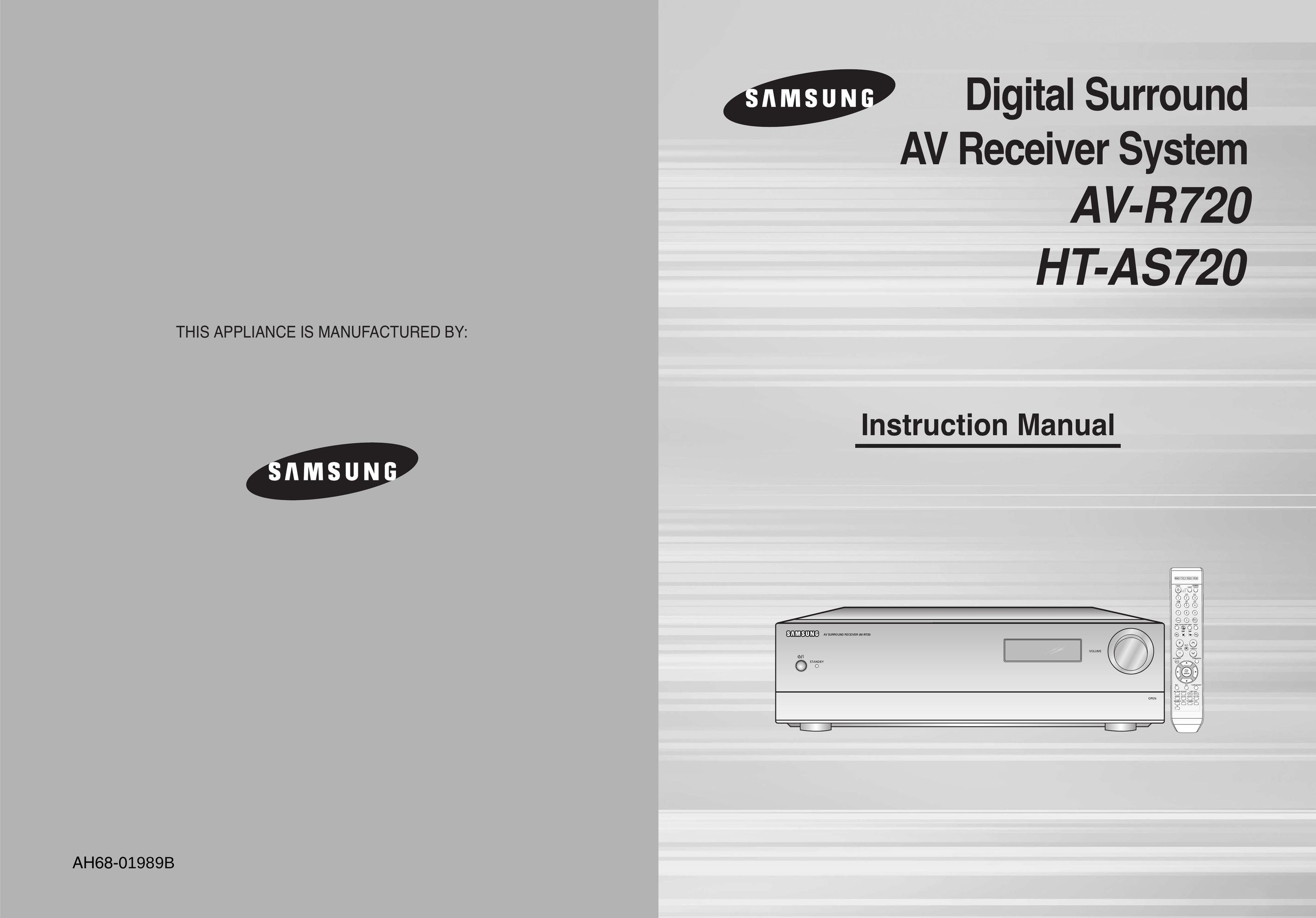 Samsung AV-R720 Home Theater System User Manual
