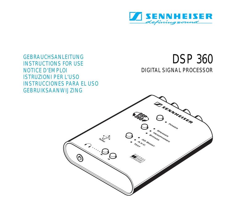 Sennheiser DSP 360 Home Theater System User Manual
