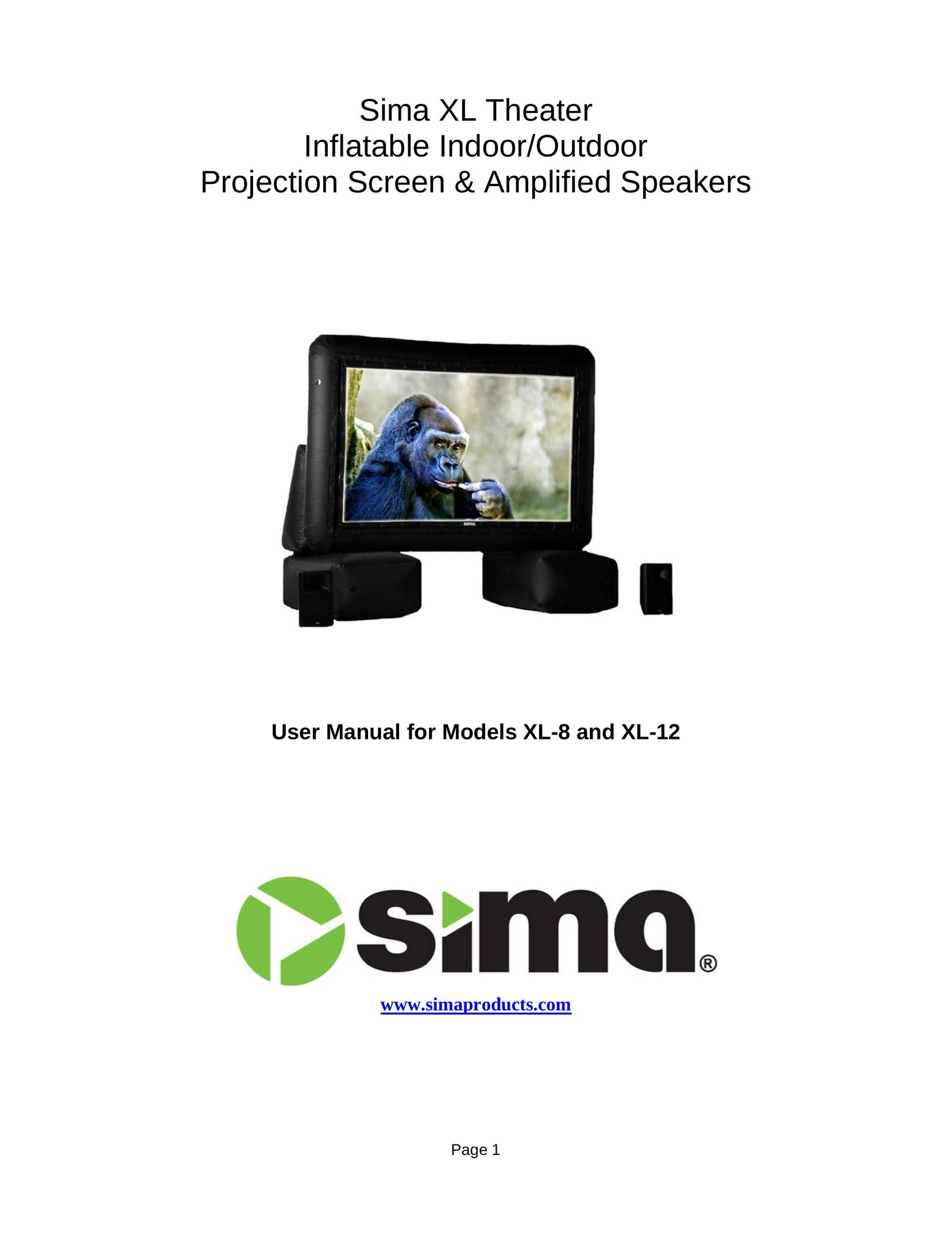 Sima Products XL-8 Home Theater System User Manual
