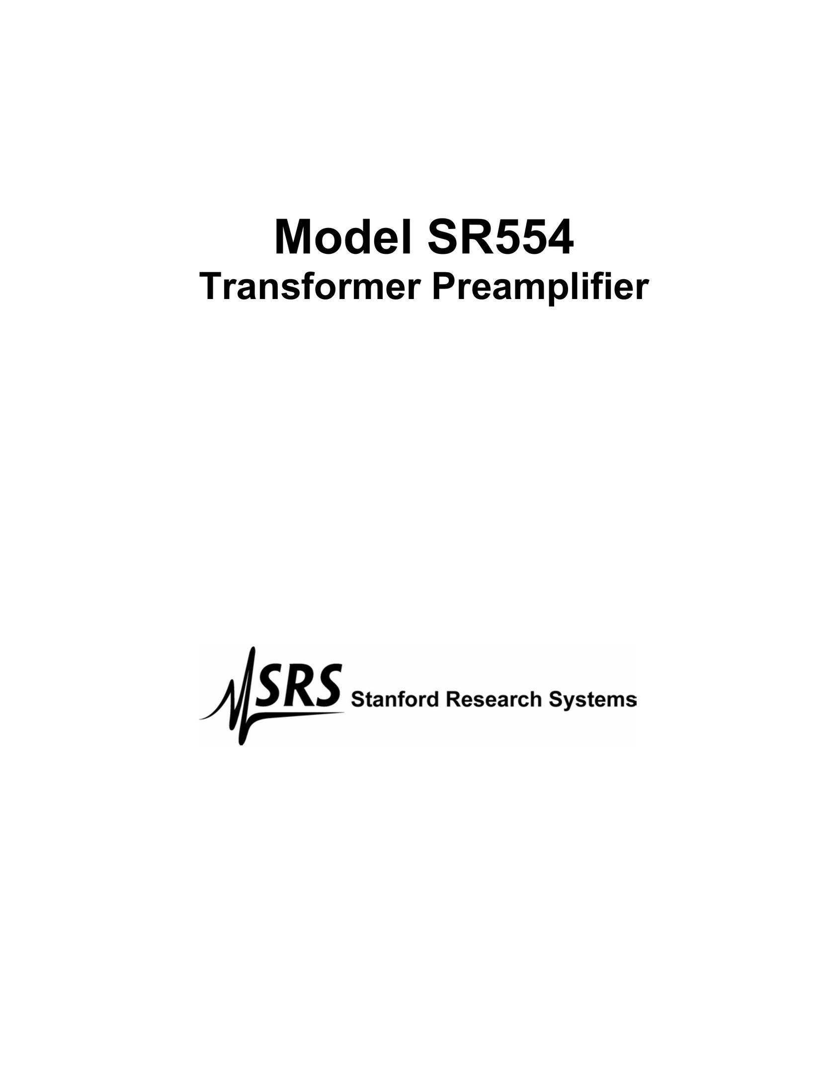 SRS Labs SR554 Home Theater System User Manual