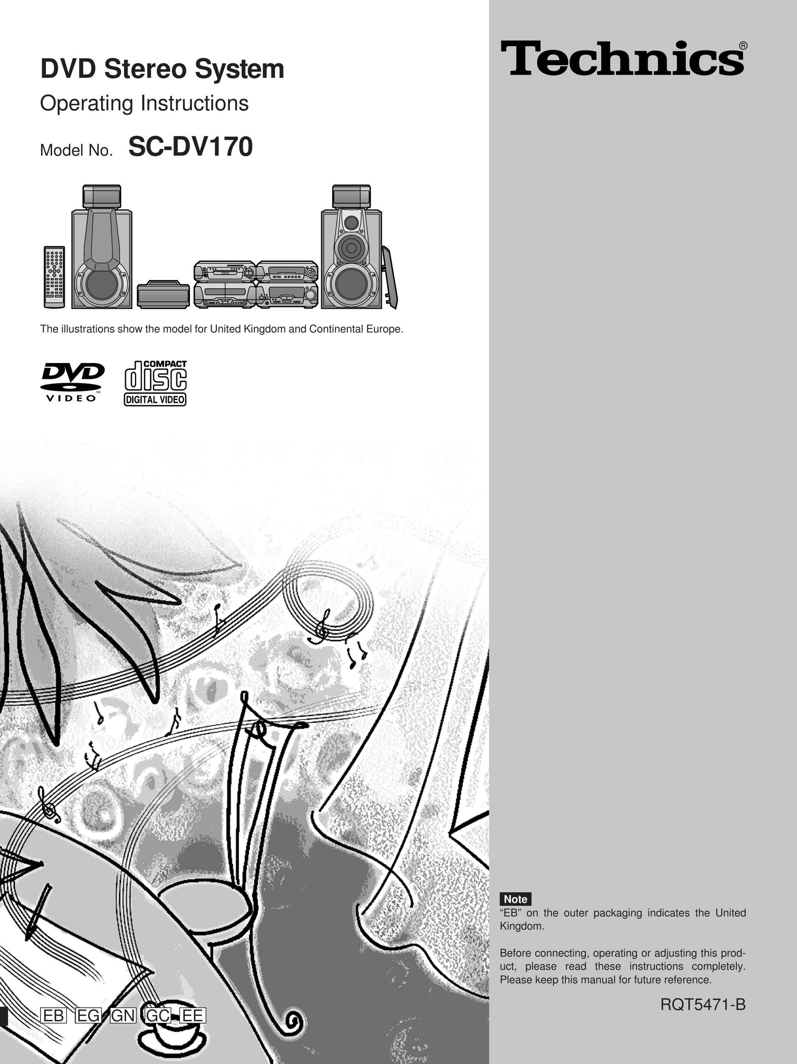 Technics SC-DV170 Home Theater System User Manual