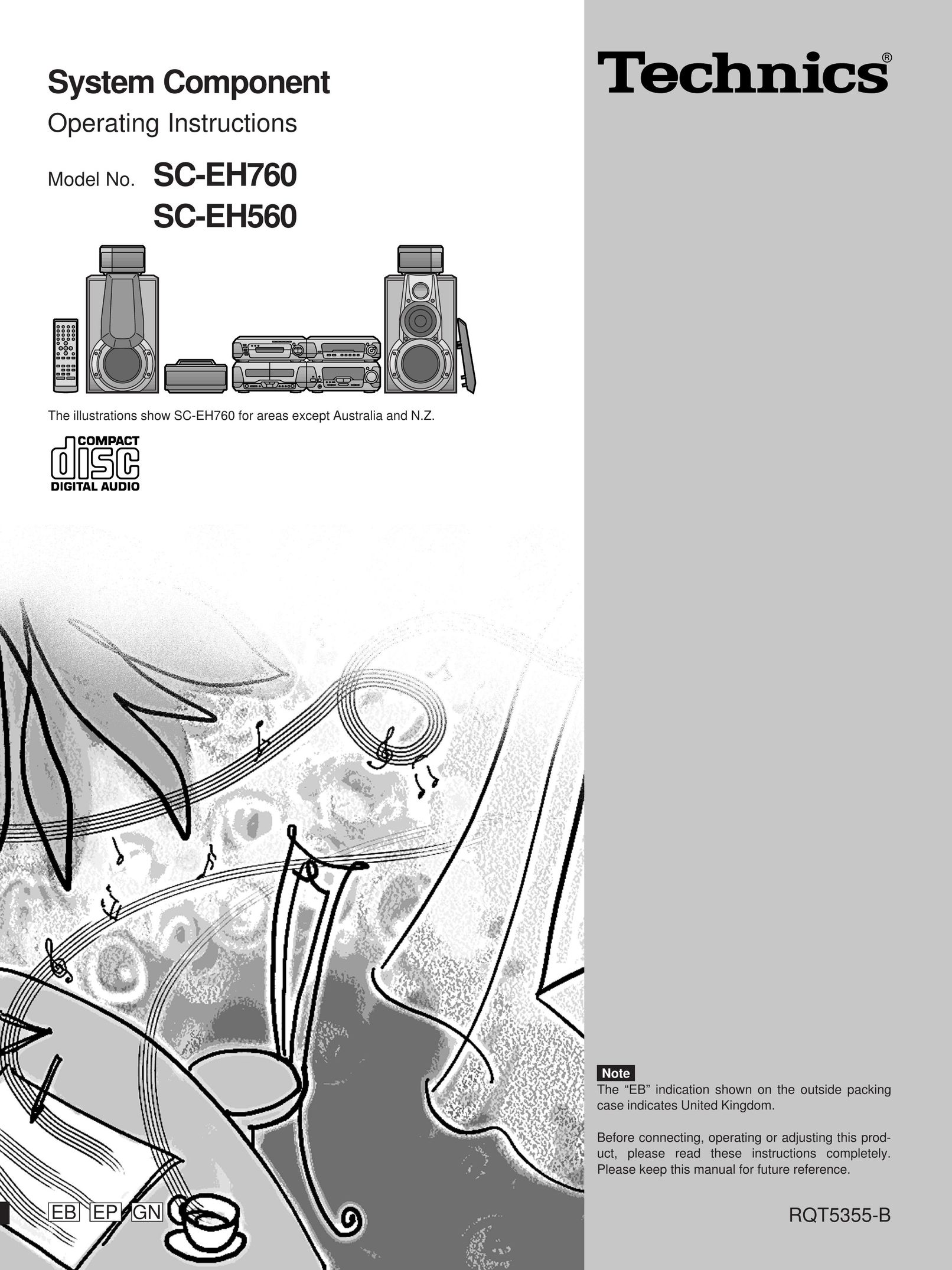 Technics SC-EH560 Home Theater System User Manual