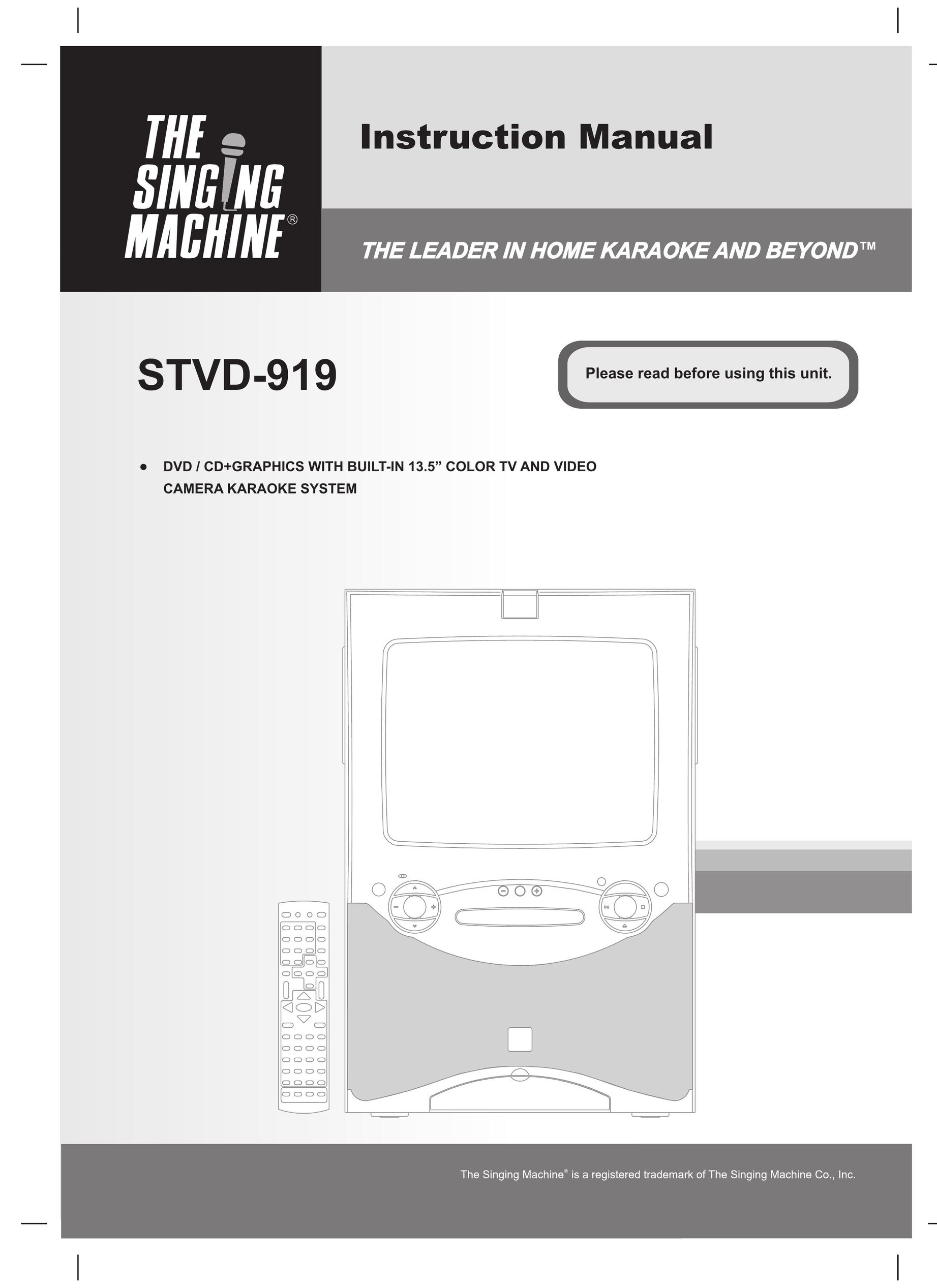 The Singing Machine STVD-919 Home Theater System User Manual