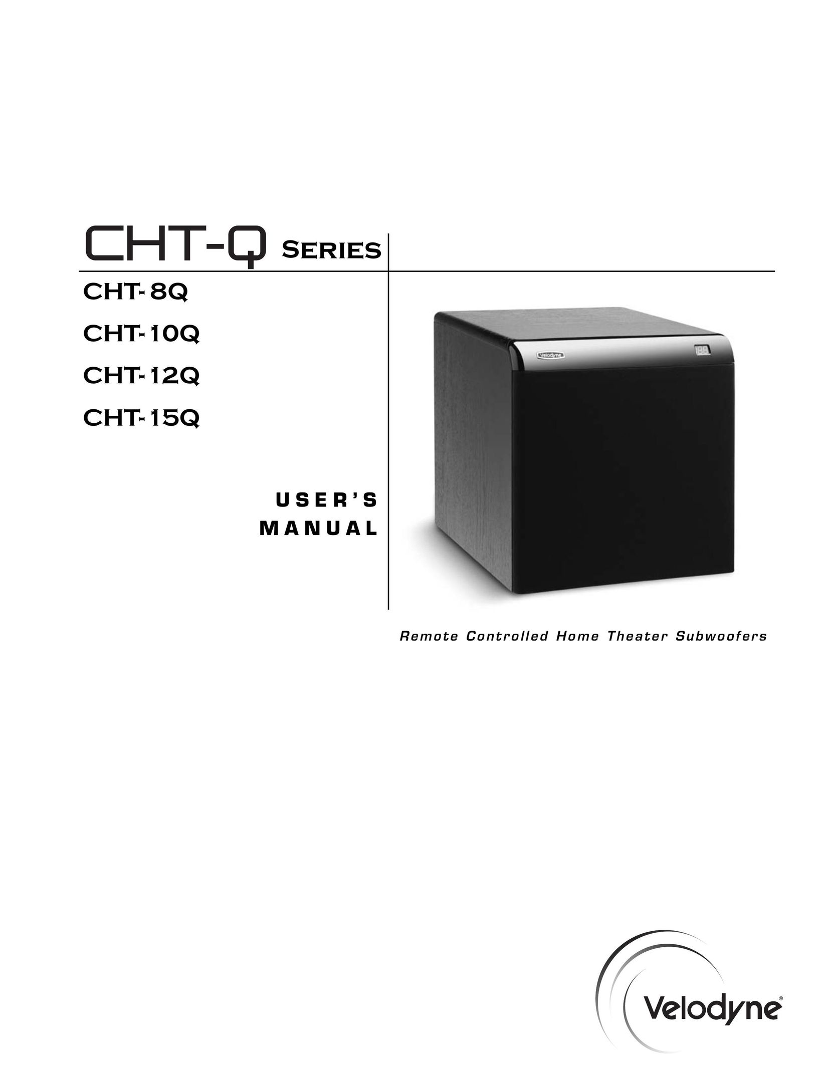 Velodyne Acoustics CHT-12Q Home Theater System User Manual