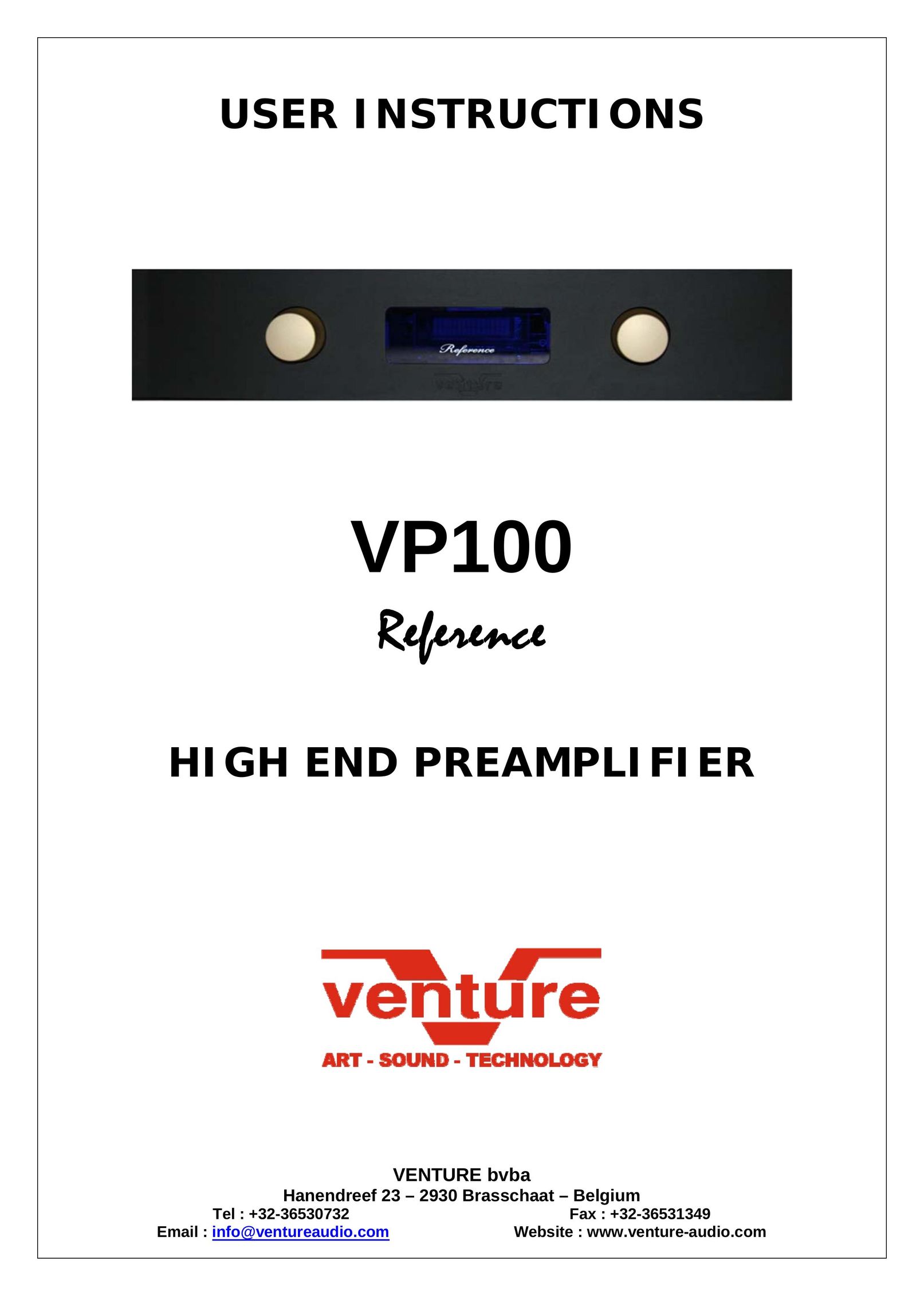 Venture Products VP100 Home Theater System User Manual