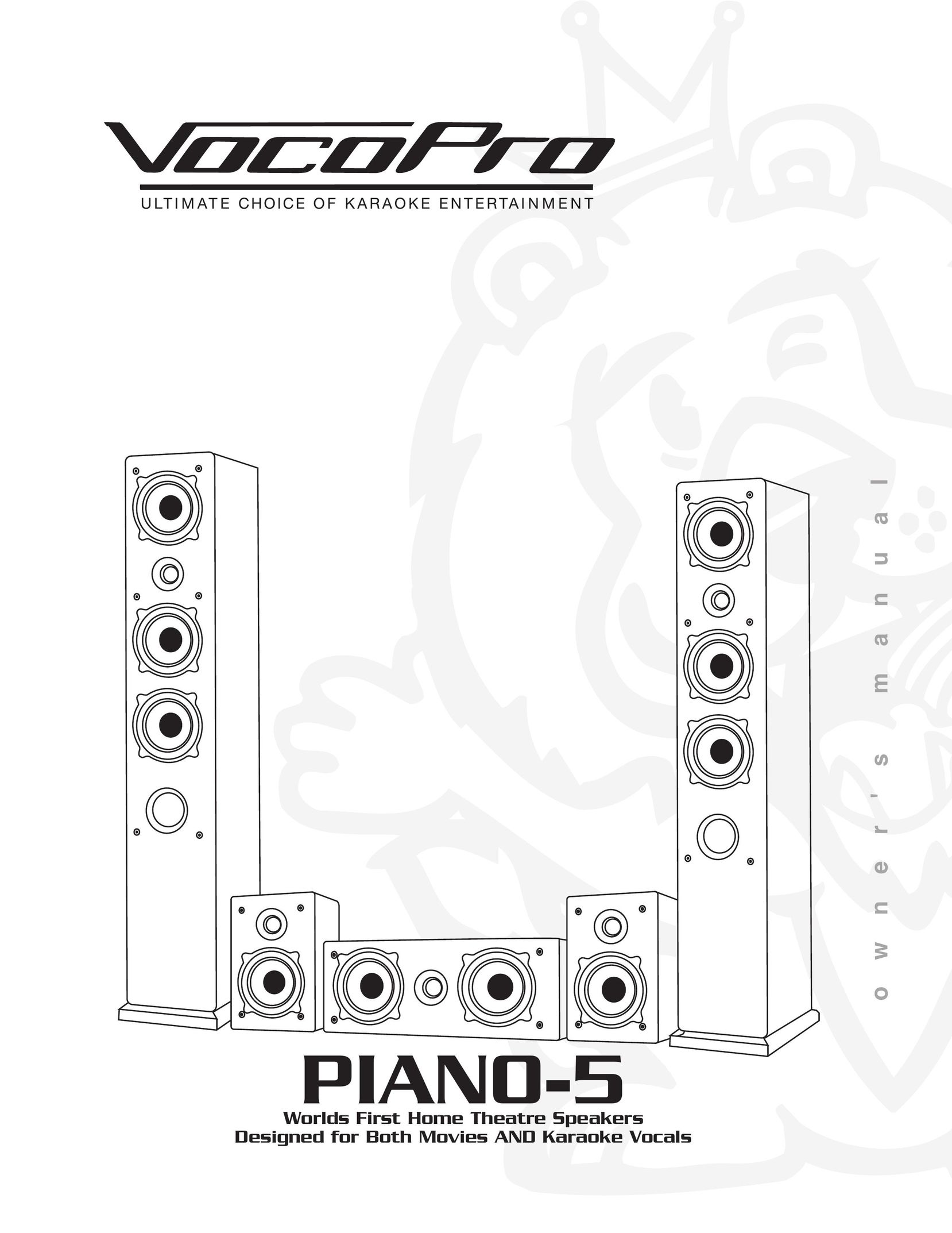 VocoPro PIANO-5 Home Theater System User Manual