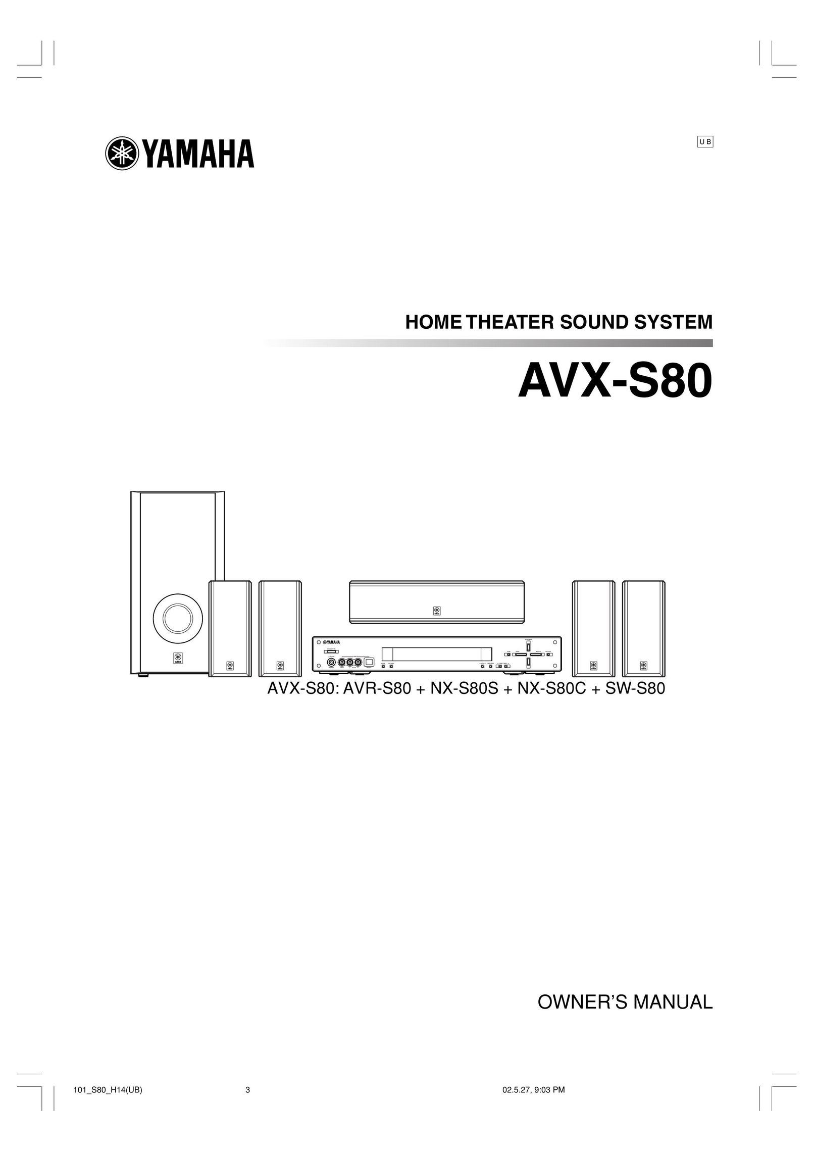 Yamaha AVX-S80 Home Theater System User Manual