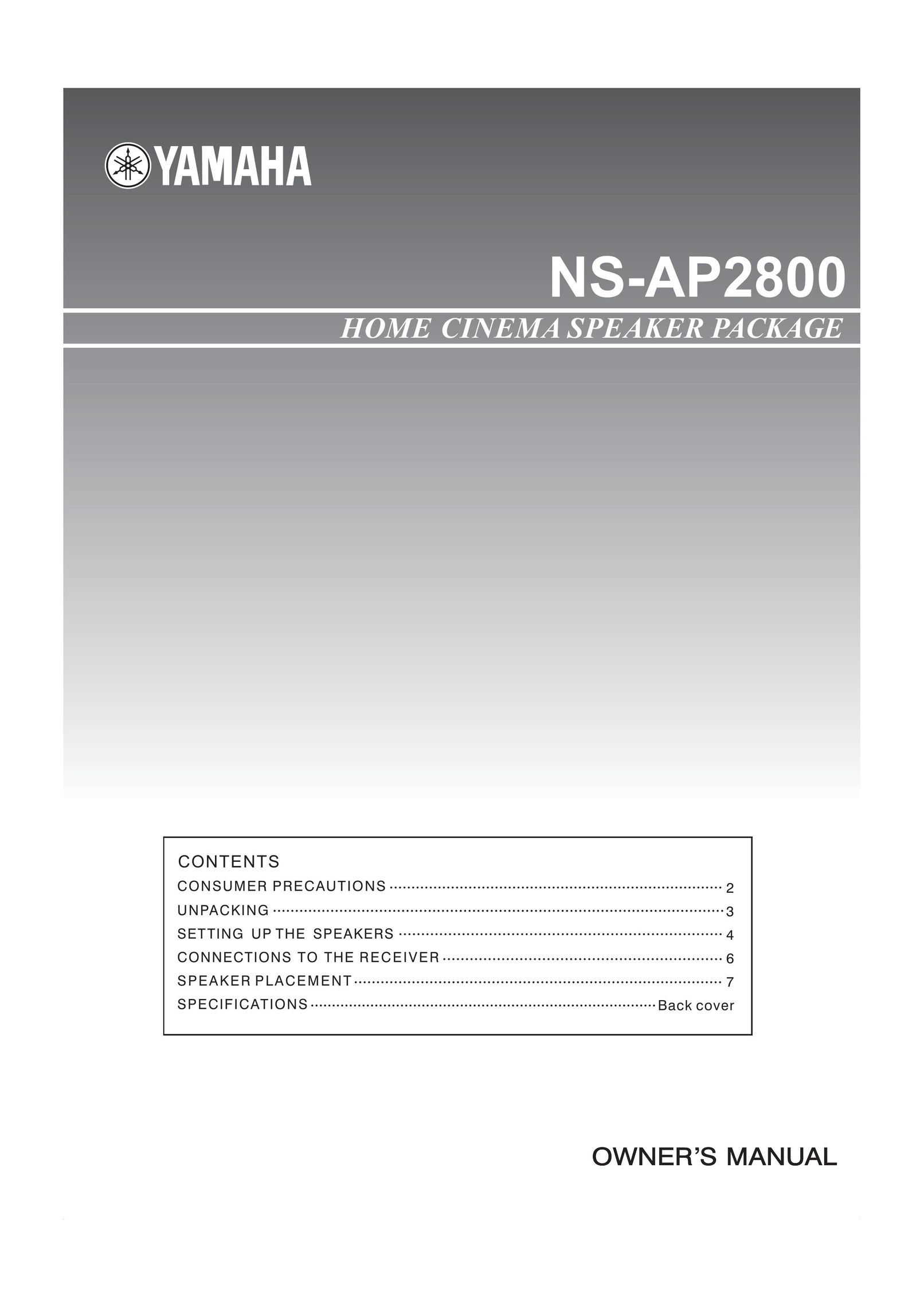 Yamaha NS-AP2800 Home Theater System User Manual