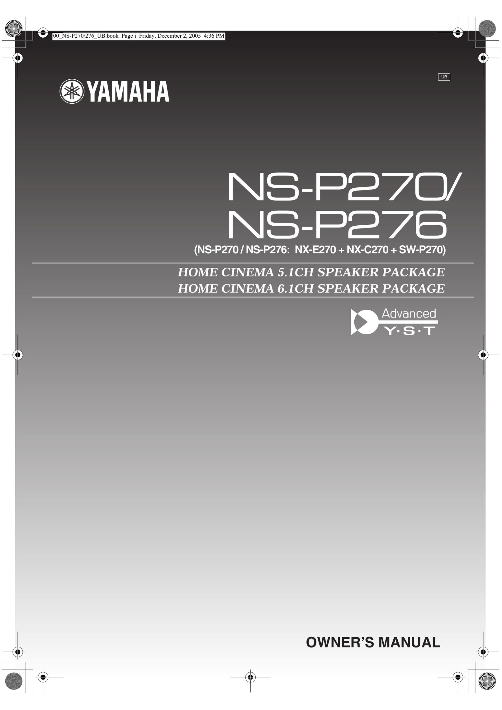 Yamaha NS-P270 Home Theater System User Manual