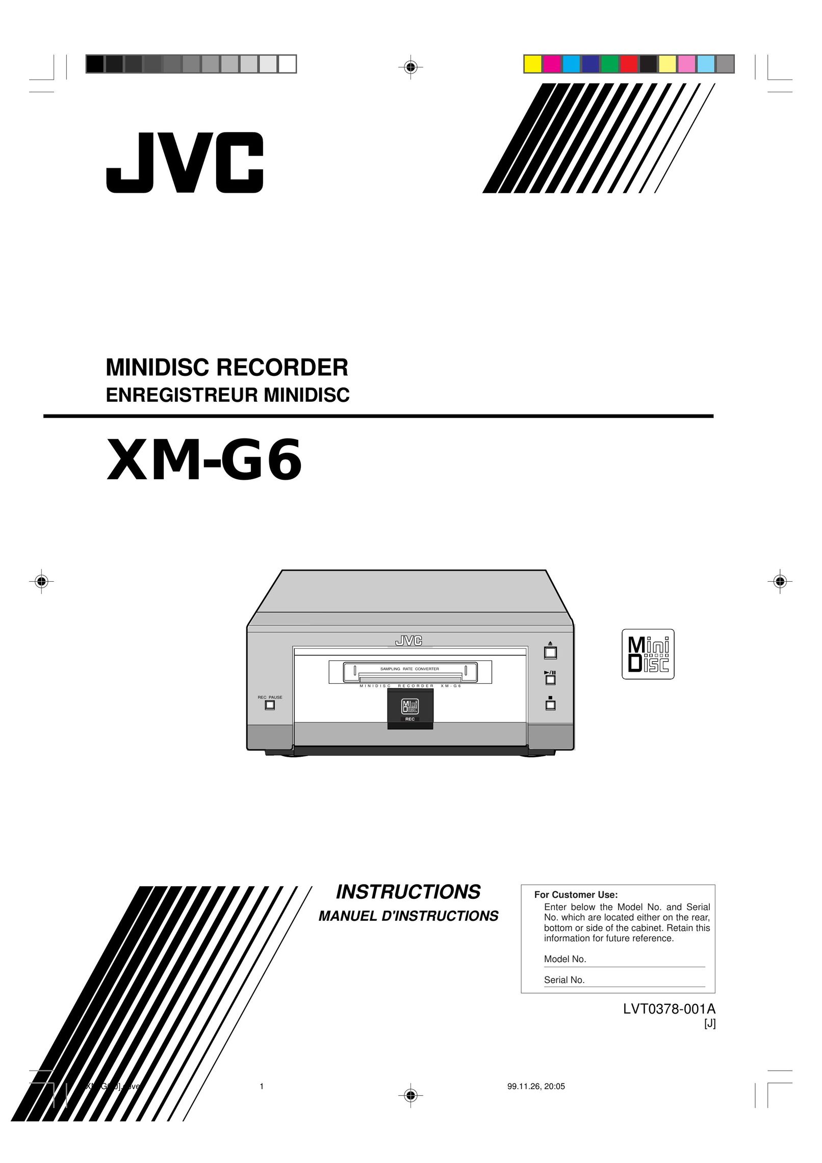 JVC LVT0378-001A MiniDisc Player User Manual
