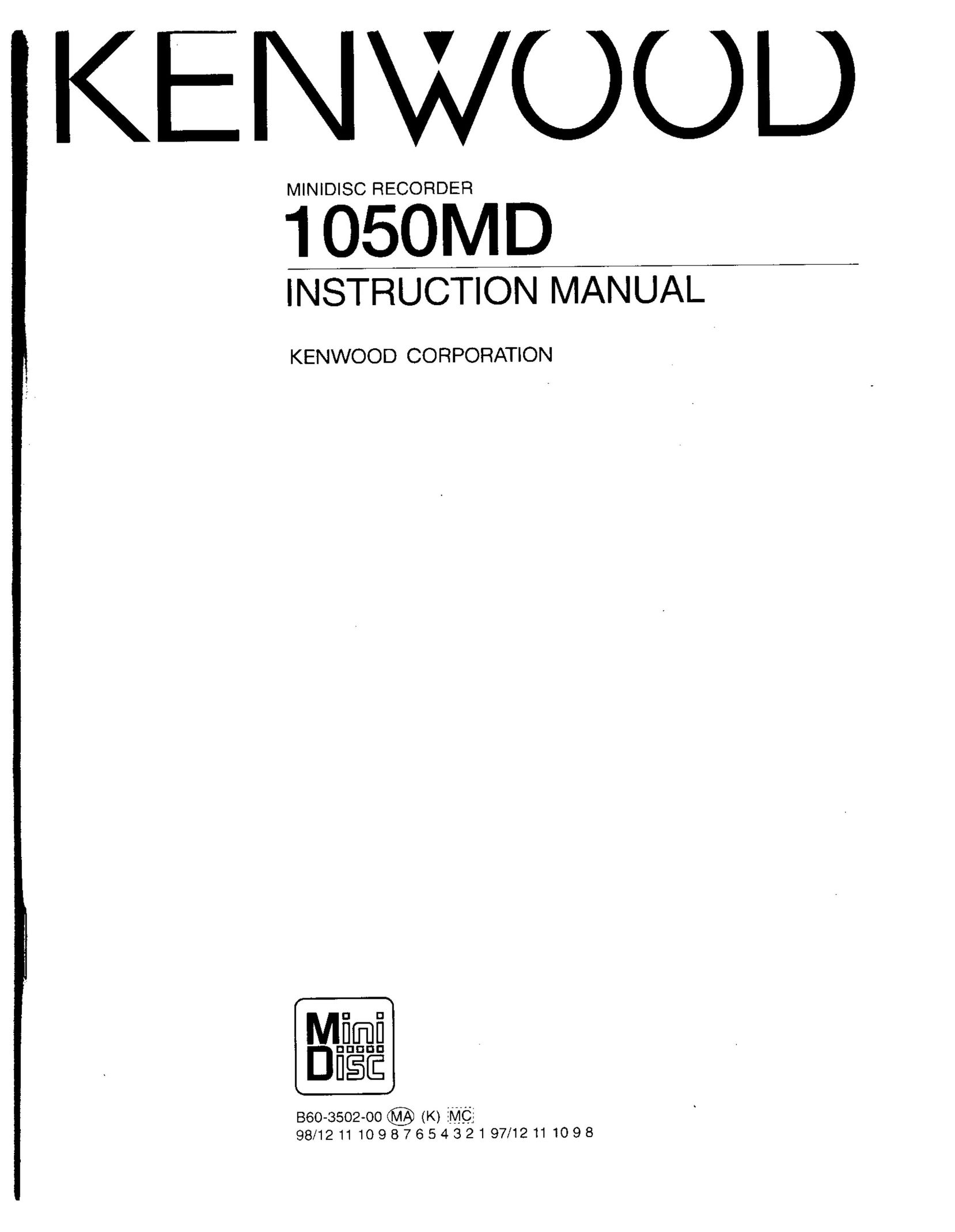 Kenwood BJV140Z MiniDisc Player User Manual