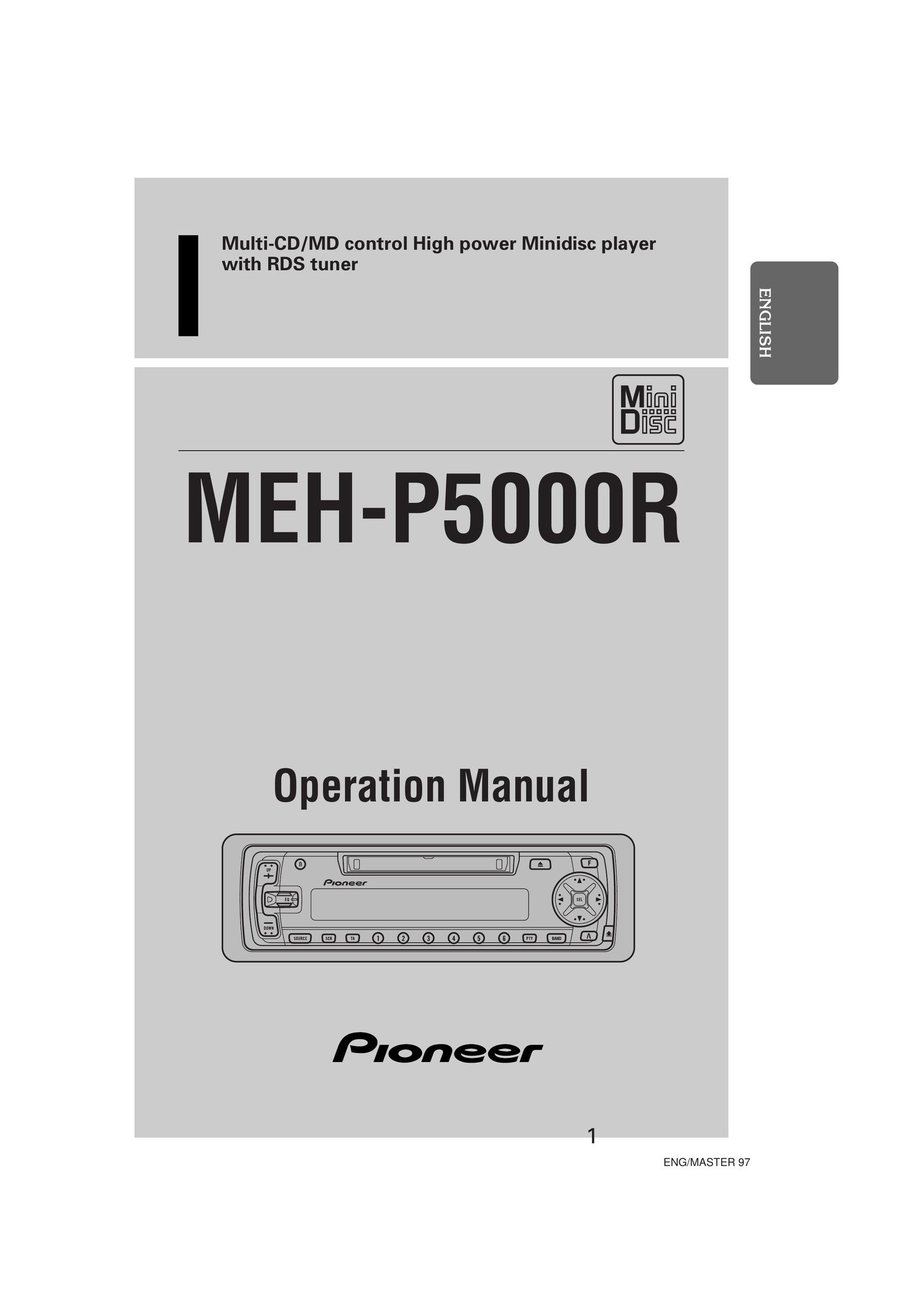 Pioneer MEH-P5000R MiniDisc Player User Manual