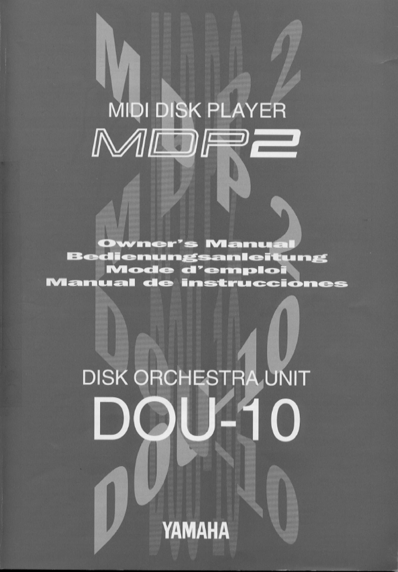 Yamaha MDP2 MiniDisc Player User Manual